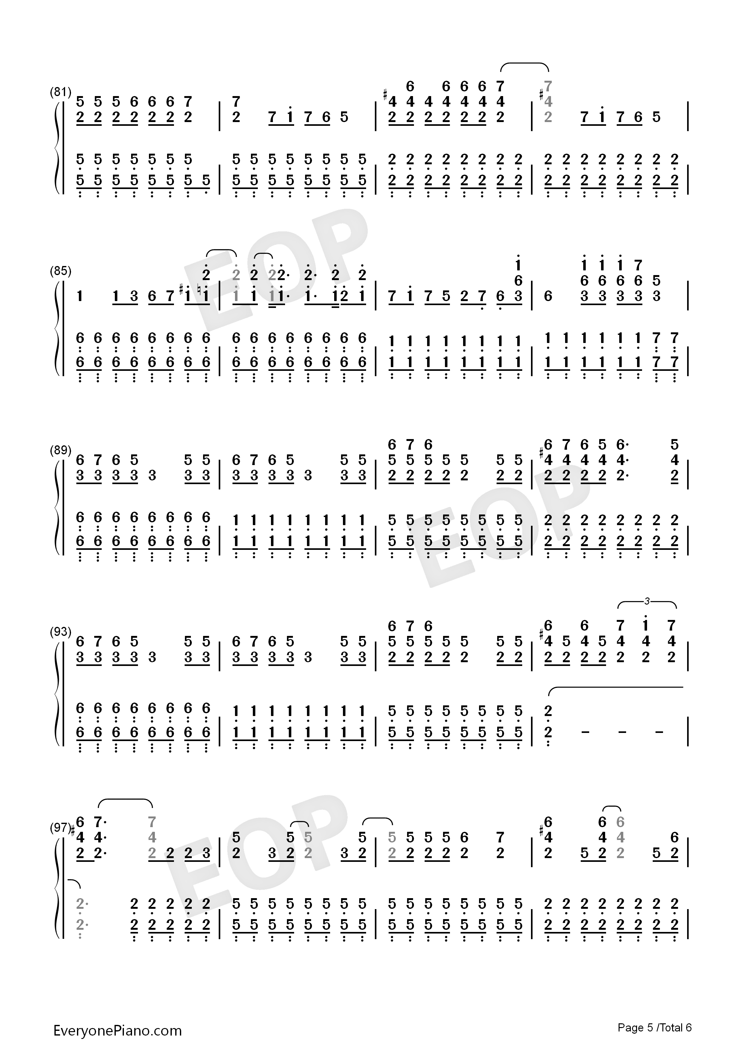 You_Belong_With_Me钢琴简谱_Taylor_Swift演唱