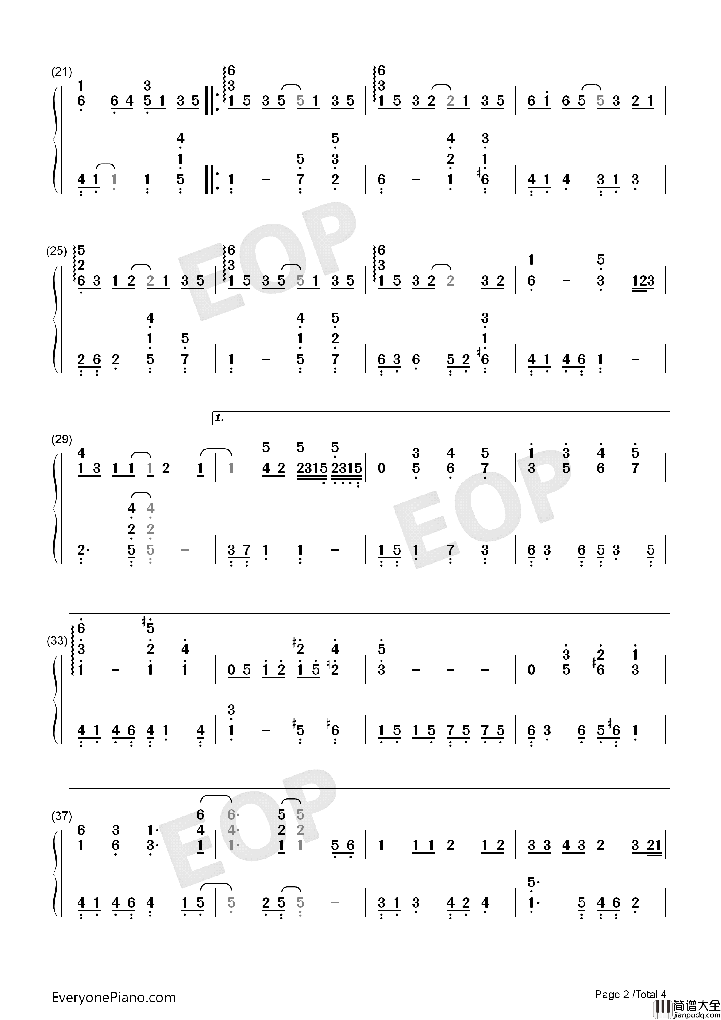 一首简单的歌钢琴简谱_王力宏演唱