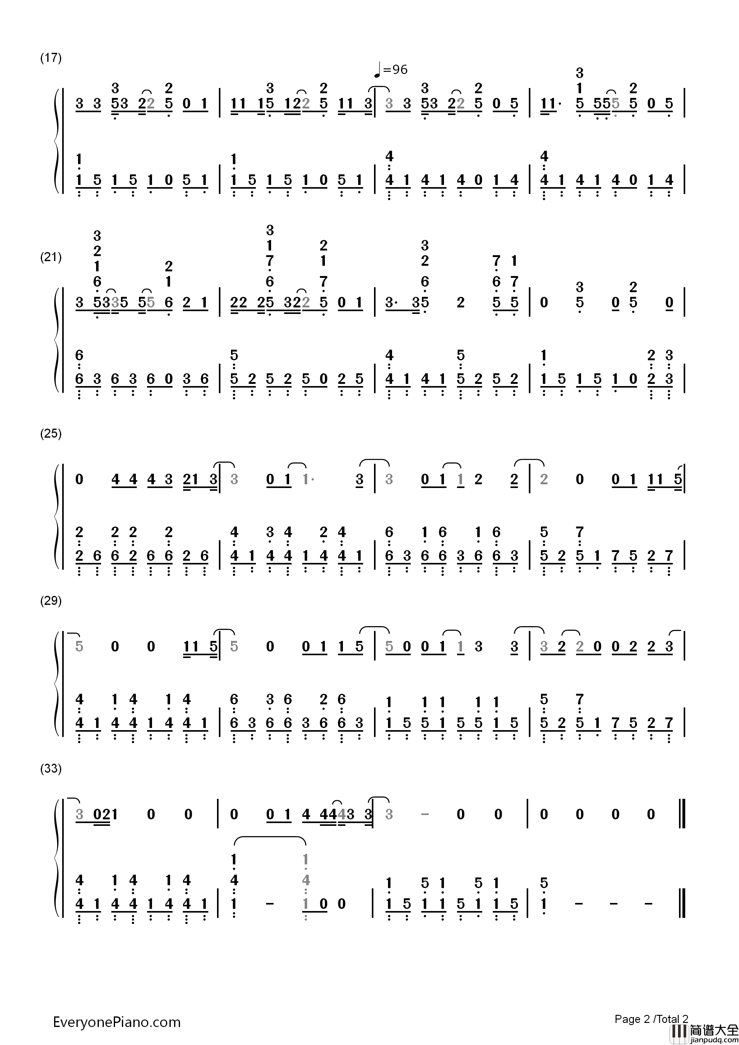 Little_Things钢琴简谱_One_Direction演唱