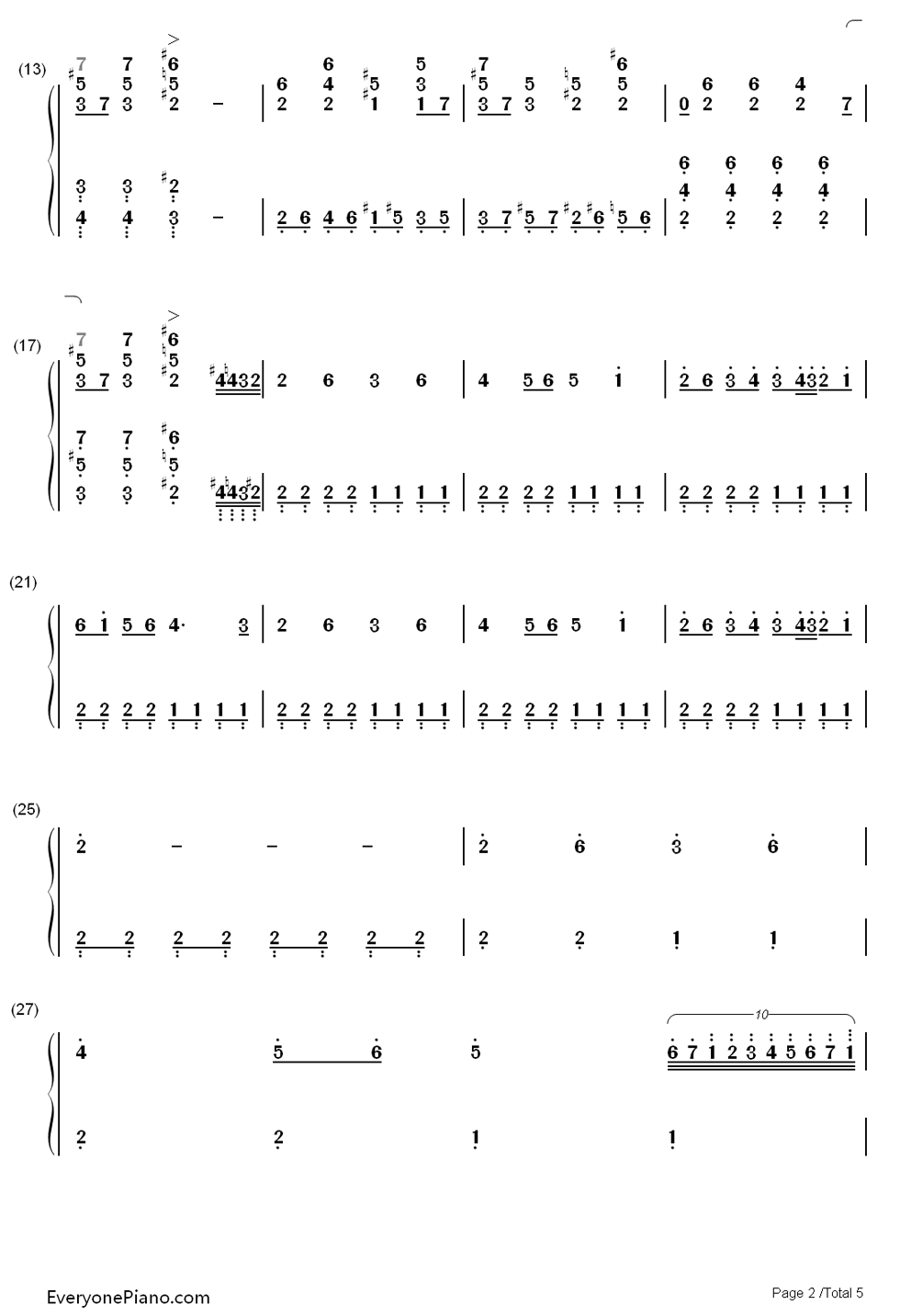 死亡华尔兹简易版钢琴简谱_John_Arthur_Stump演唱