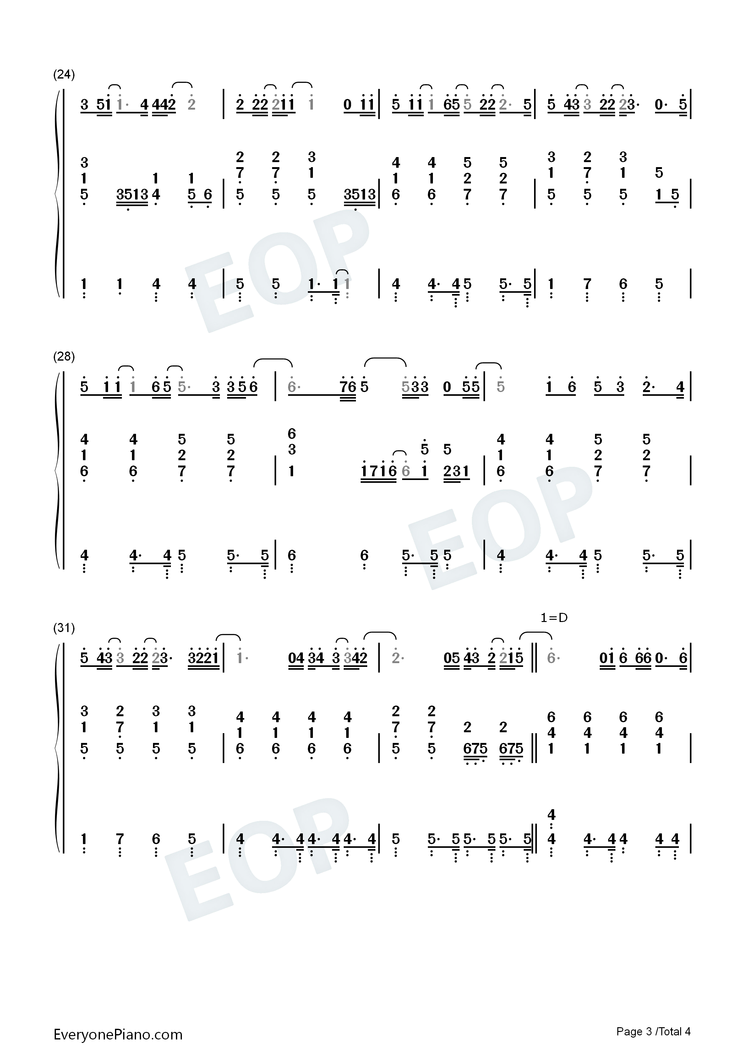 When_There_Was_Me_And_You钢琴简谱_Vanessa_Anne_Hudgens演唱