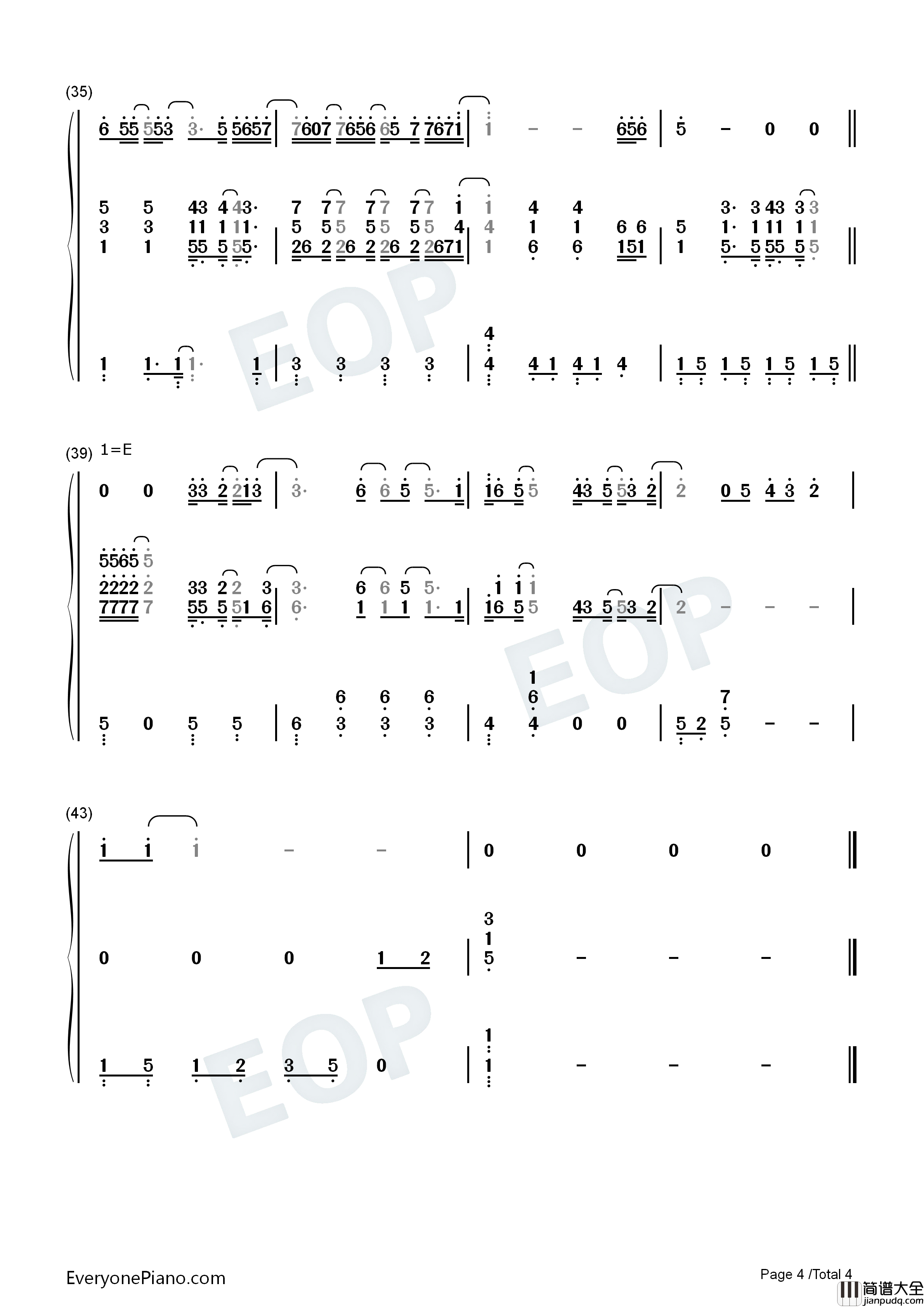 When_There_Was_Me_And_You钢琴简谱_Vanessa_Anne_Hudgens演唱