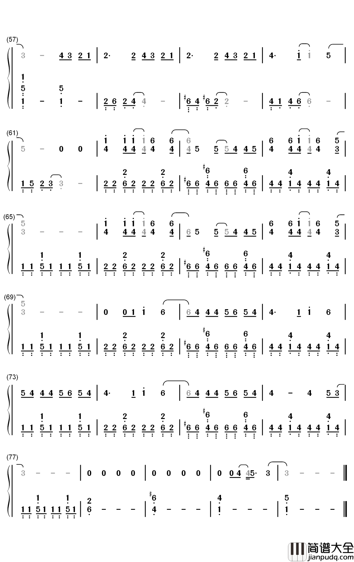 Moon钢琴简谱_数字双手_金硕珍_防弹少年团