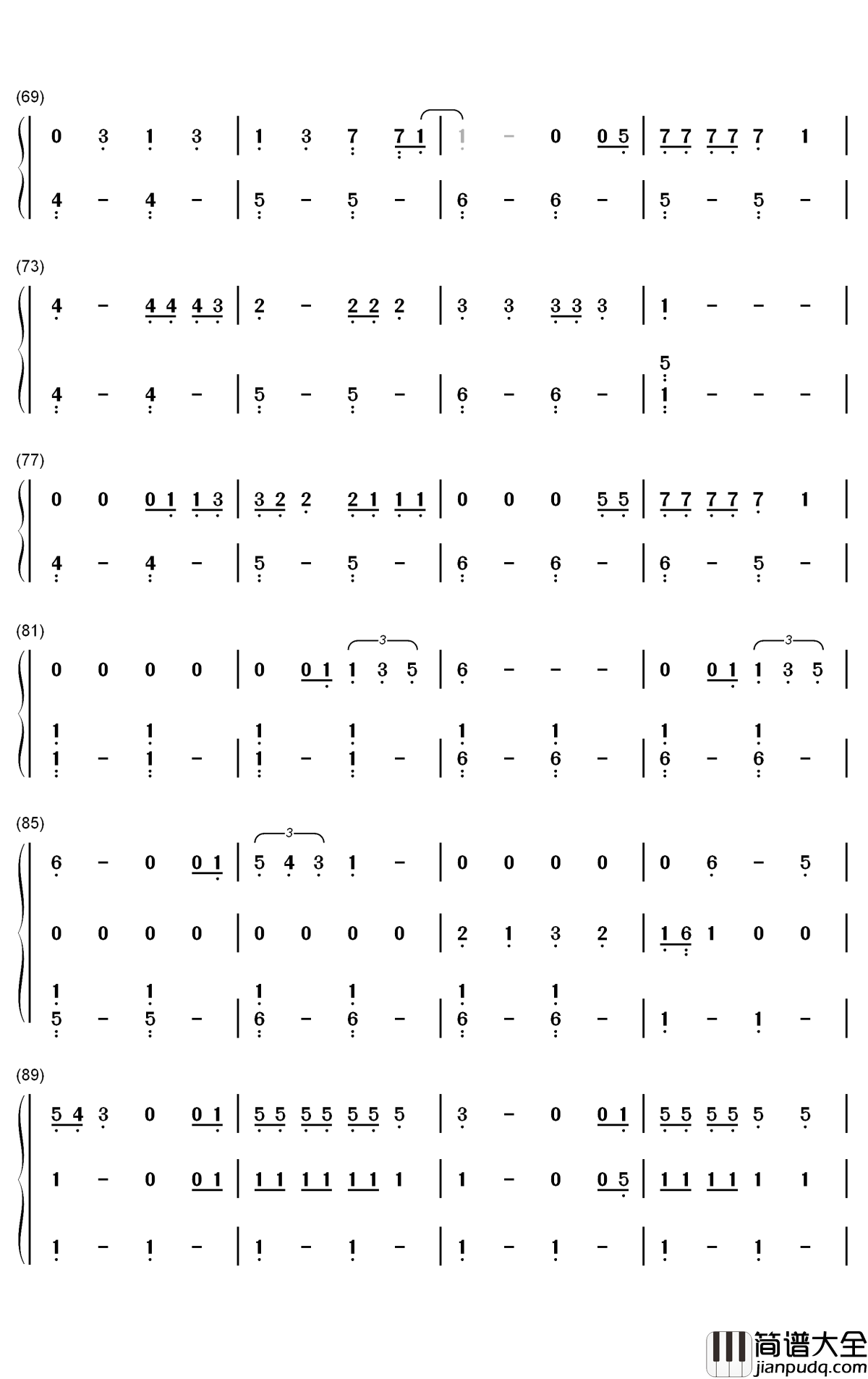Exile钢琴简谱_数字双手_Taylor_Swift_Bon_Iver