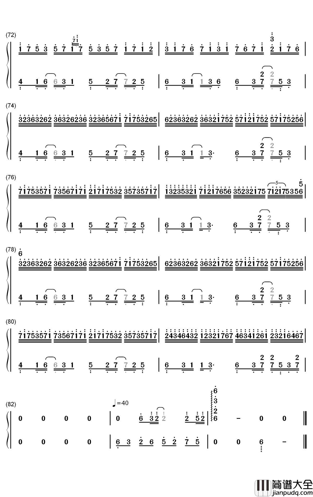 夜の光钢琴简谱_数字双手_近藤隆