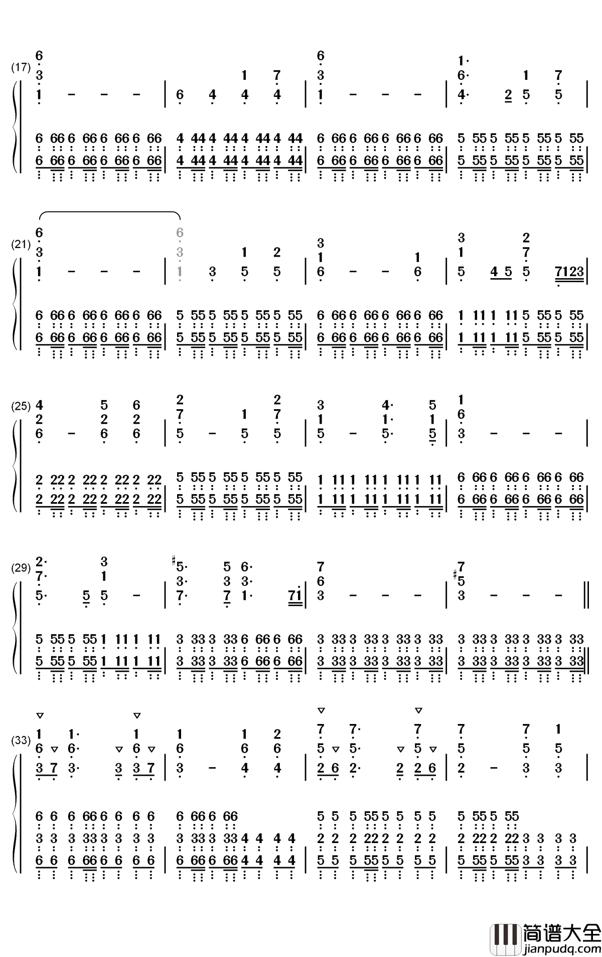 Never_Back_Down钢琴简谱_数字双手_Two_Steps_From_Hell