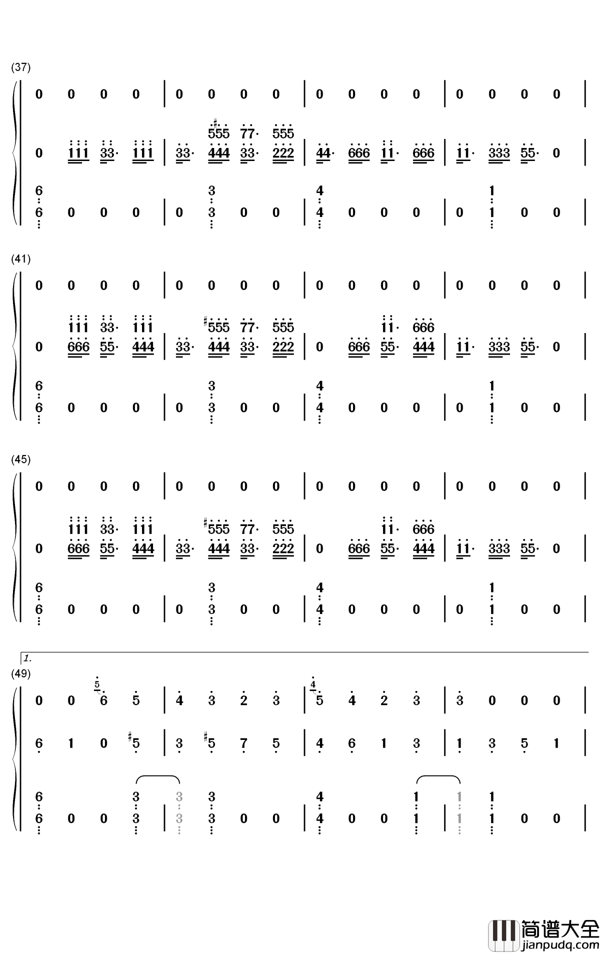 Cradles钢琴简谱_数字双手_Sub_Urban
