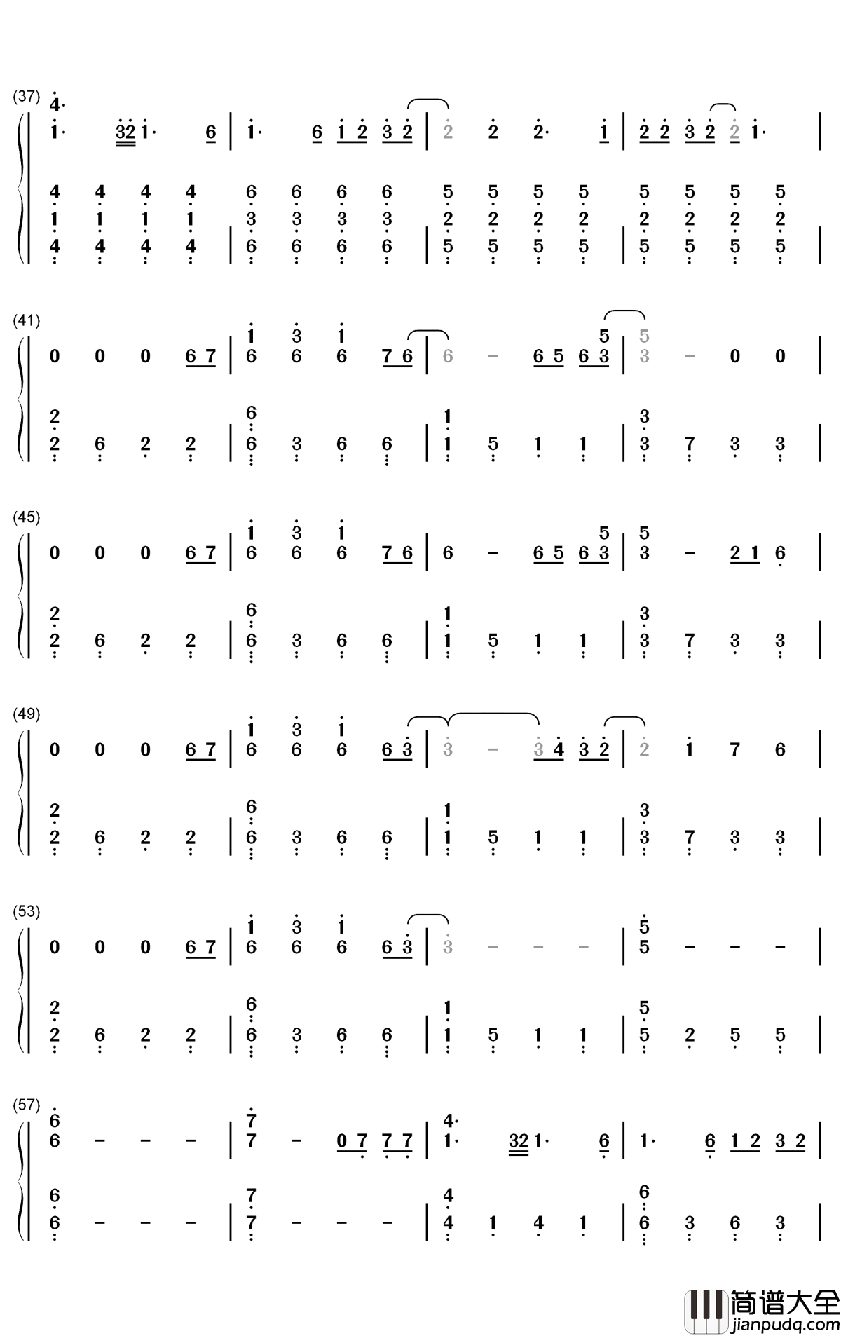 Birds钢琴简谱_数字双手_Imagine_Dragons_Elisa