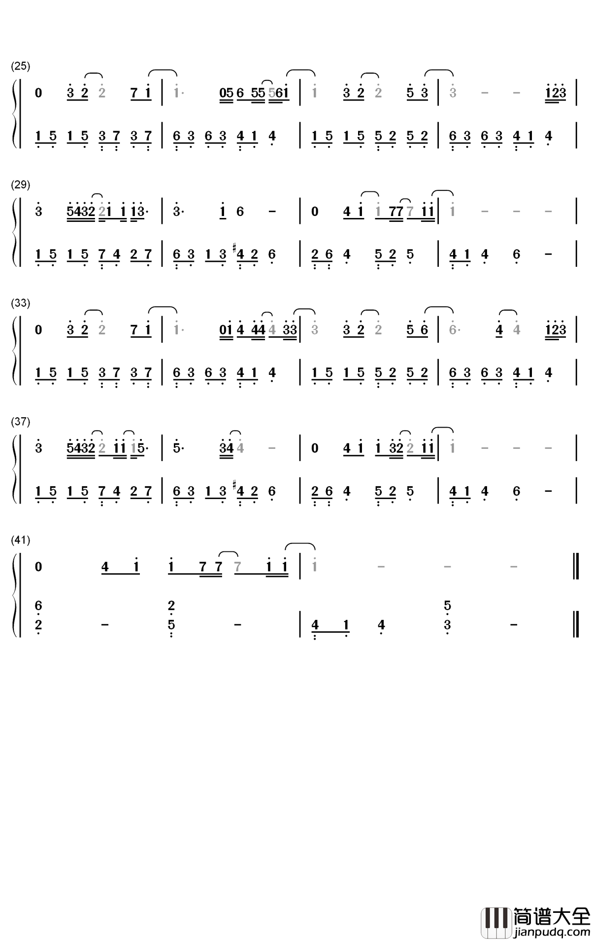 My_Everything钢琴简谱_数字双手_金骏植