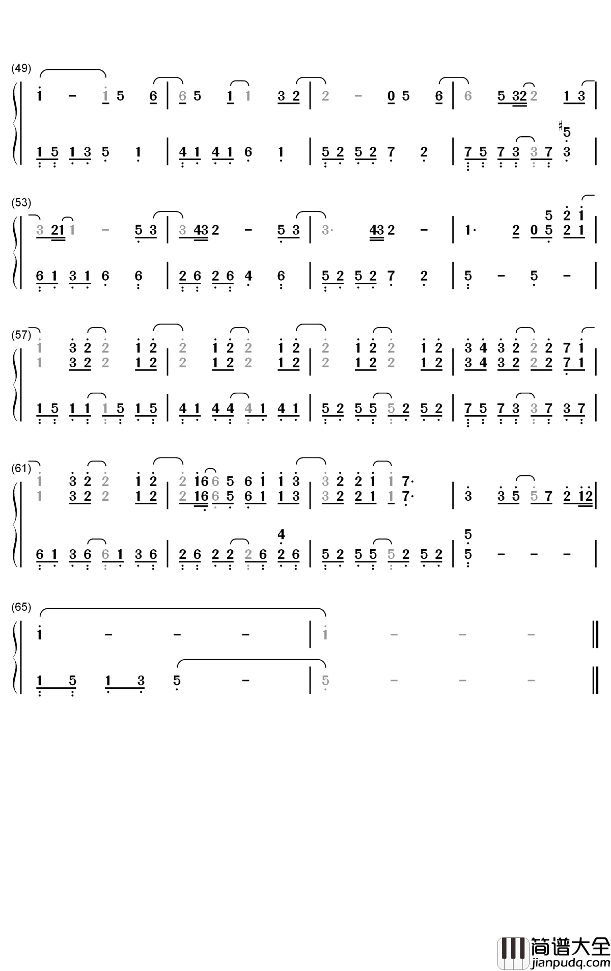 Like_A_Breeze钢琴简谱_数字双手_谭松韵