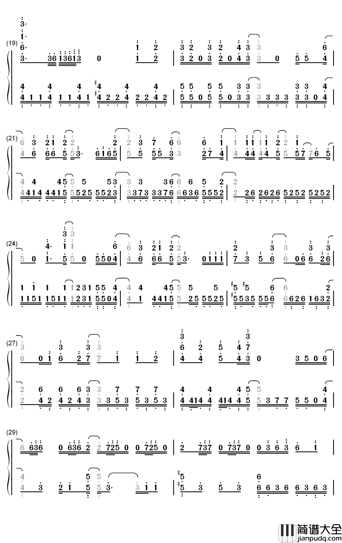 High_Free_Spirits钢琴简谱_数字双手_TrySail