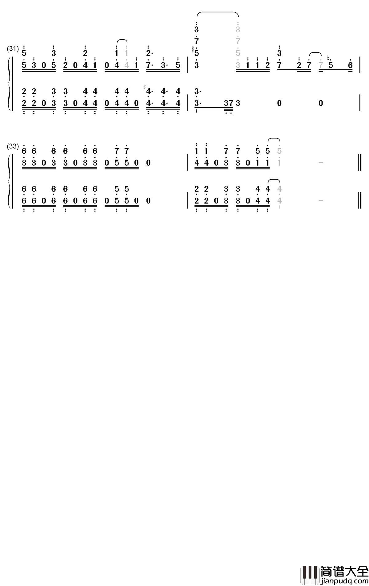High_Free_Spirits钢琴简谱_数字双手_TrySail