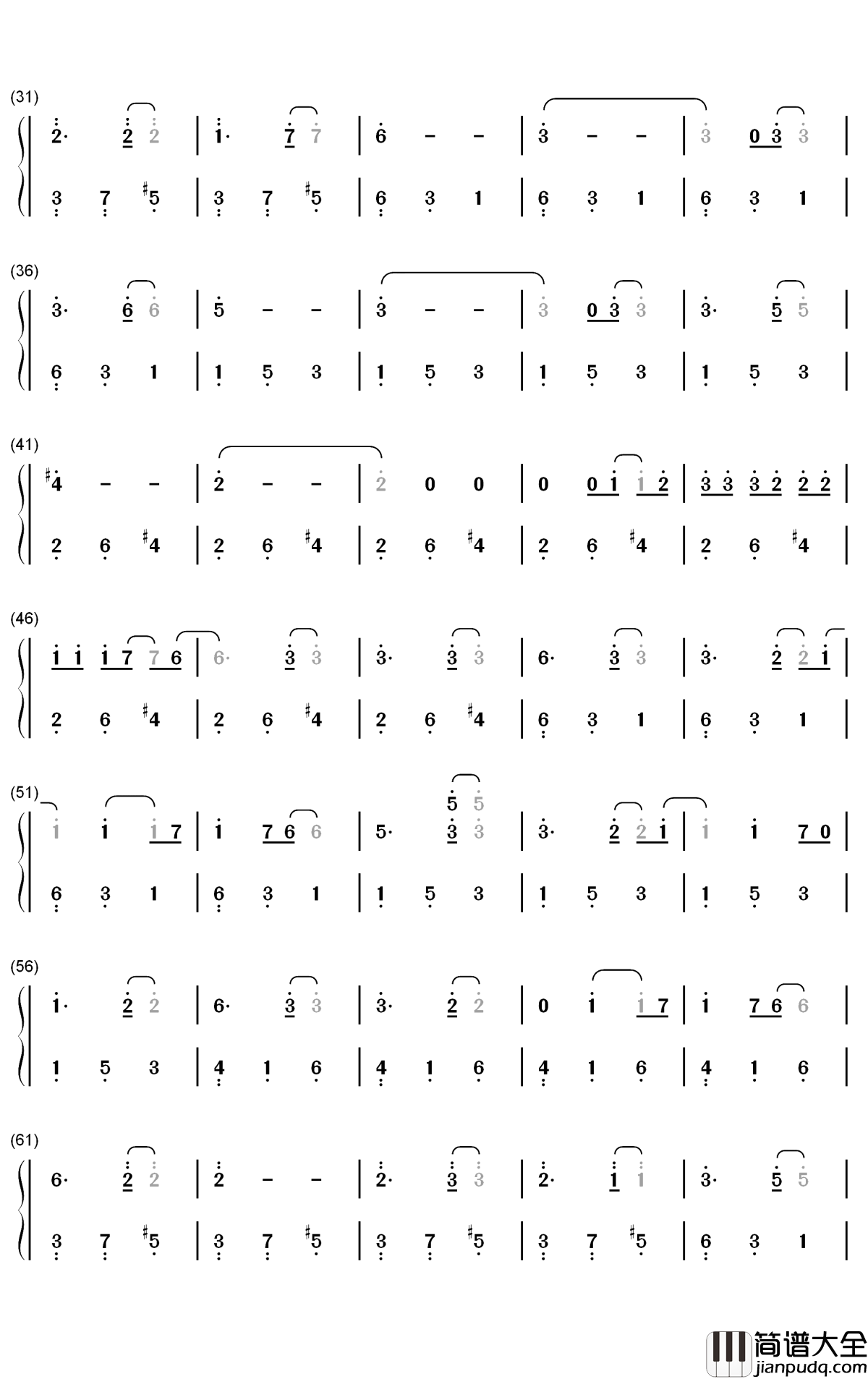 Fallin钢琴简谱_数字双手_Why_Don't_We