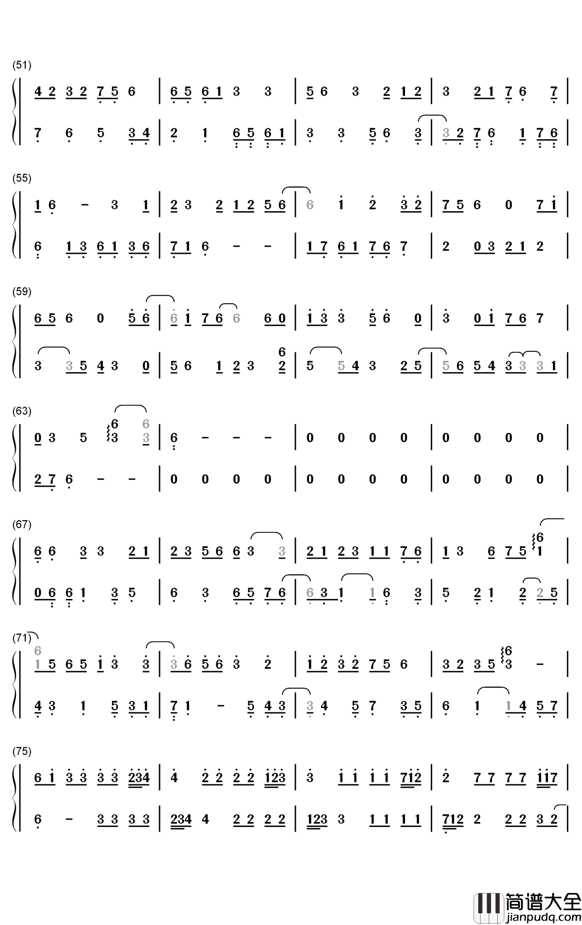 中世纪民谣钢琴简谱_数字双手_IDW哒