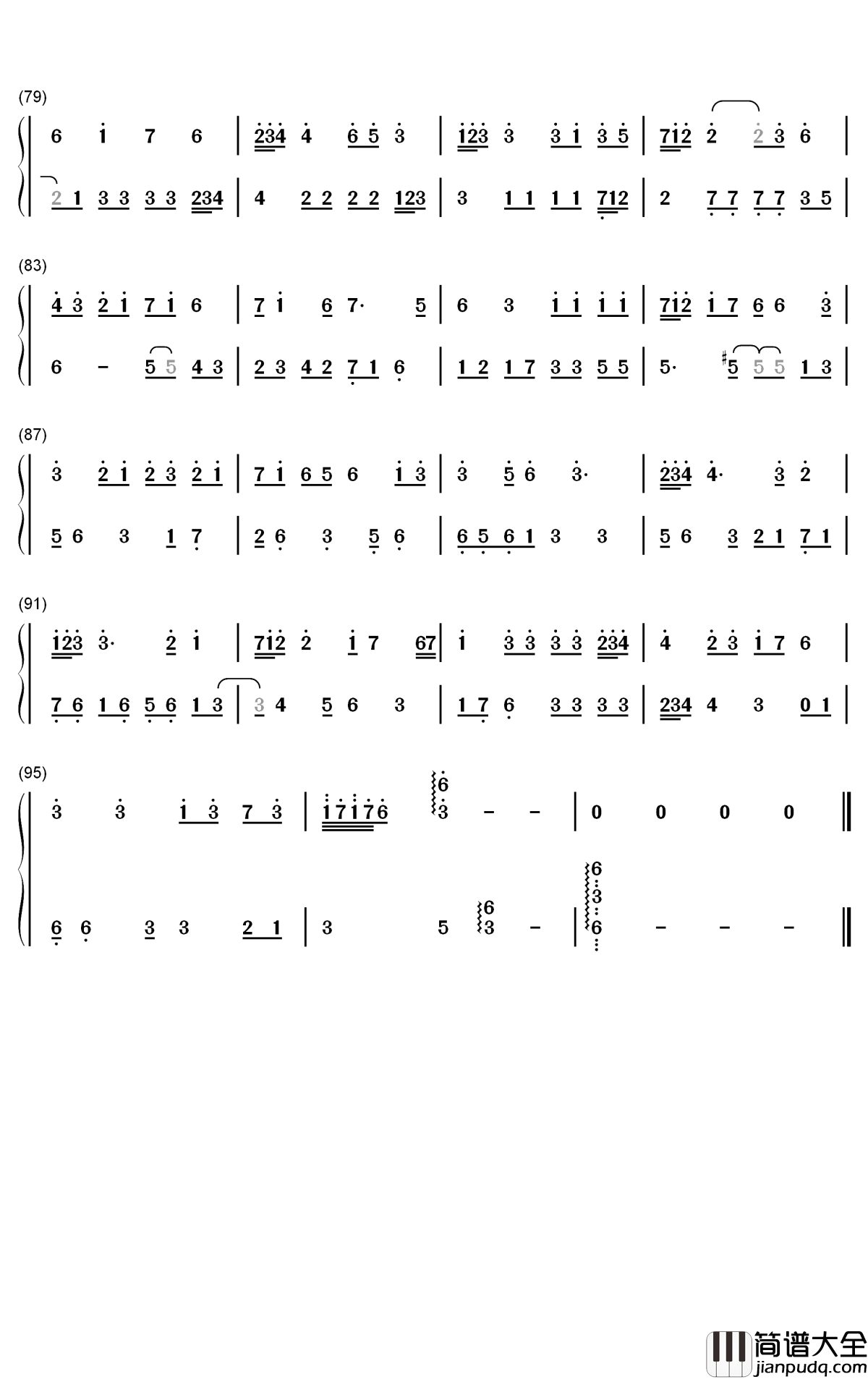 中世纪民谣钢琴简谱_数字双手_IDW哒