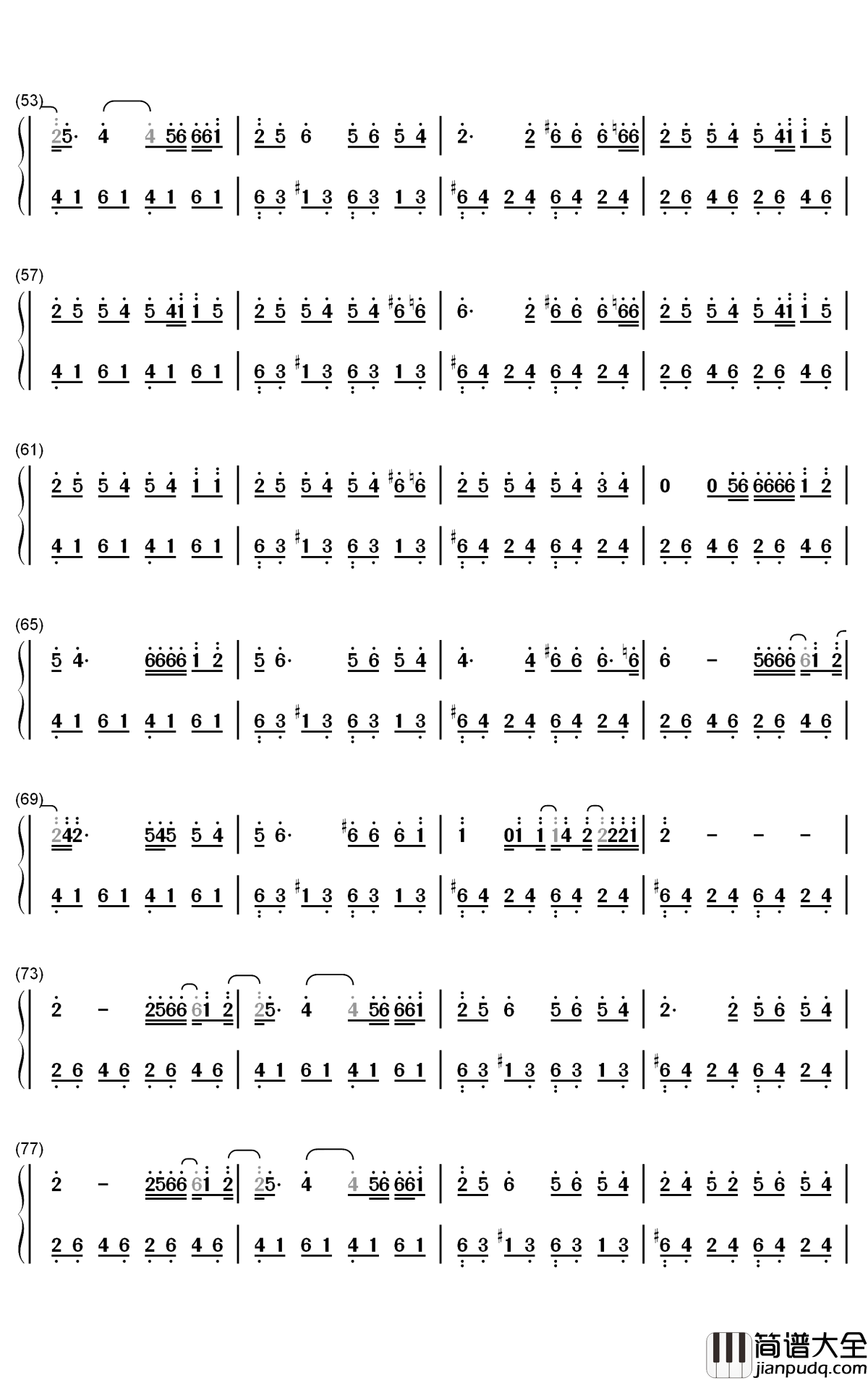 Diamonds钢琴简谱_数字双手_Sam_Smith