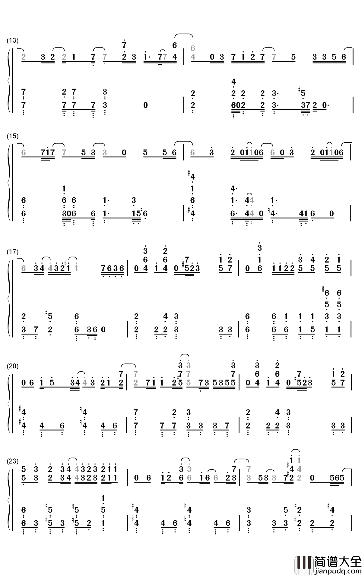 感電钢琴简谱_数字双手_米津玄师