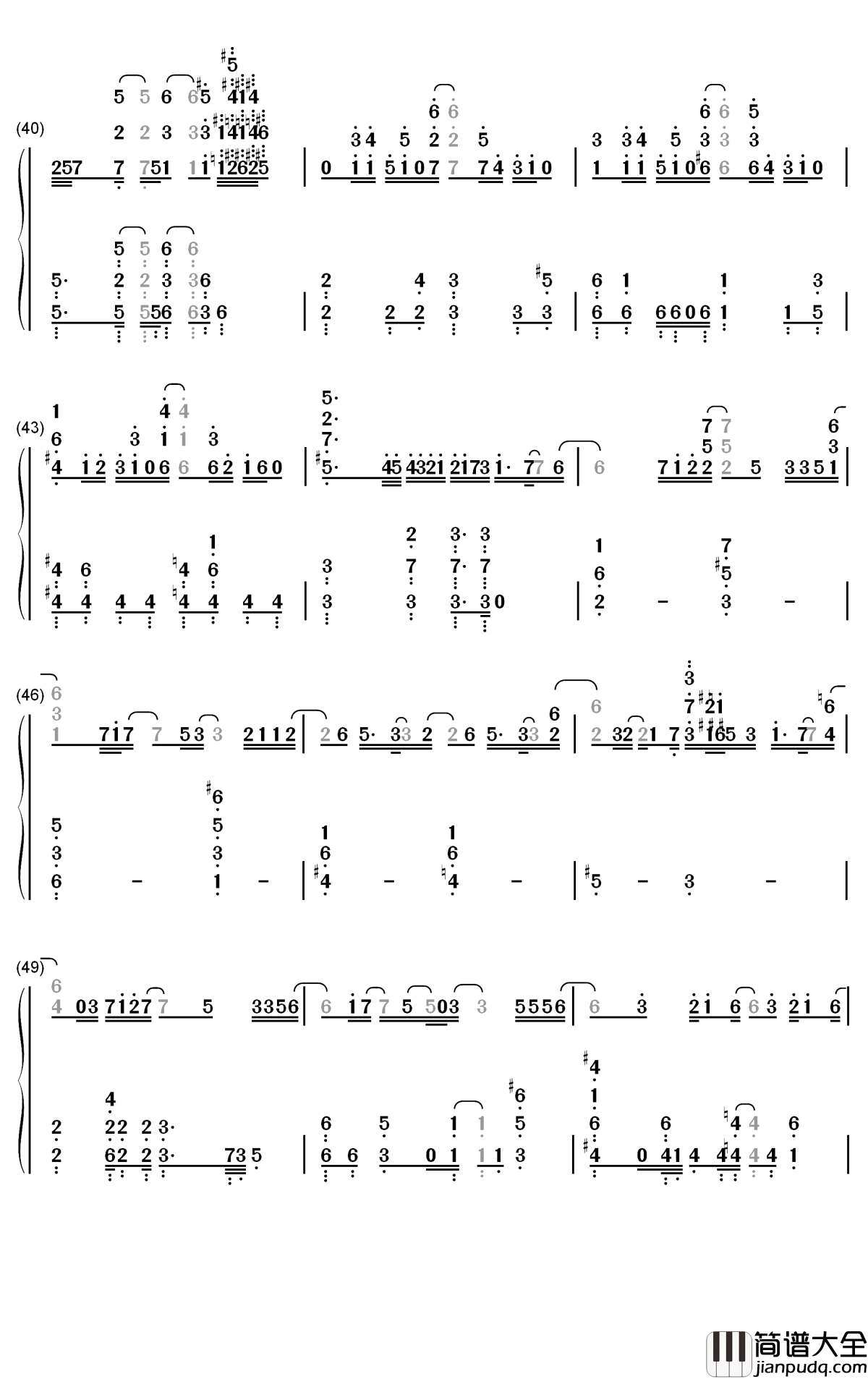 感電钢琴简谱_数字双手_米津玄师