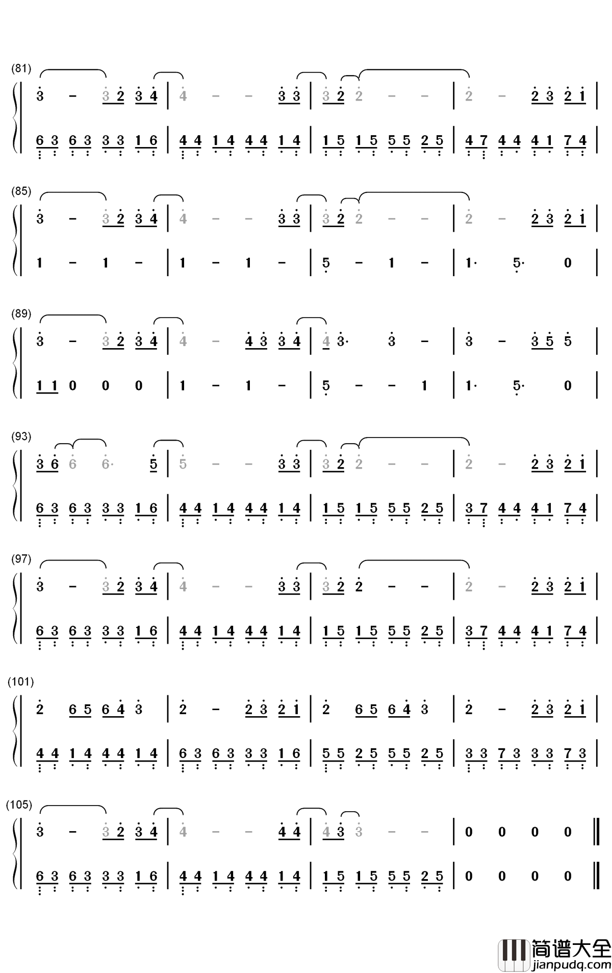 Control钢琴简谱_数字双手_Zoe_Wees