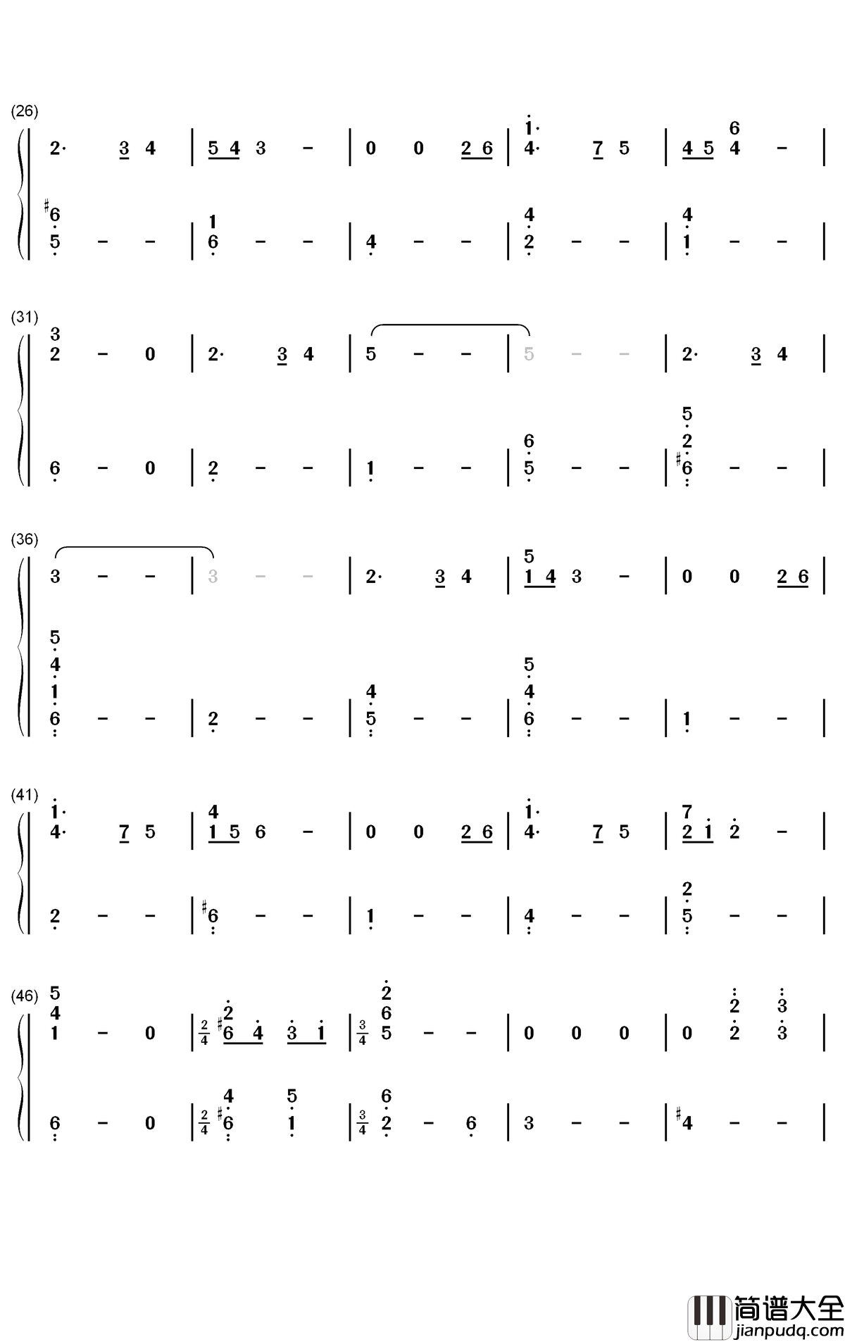 鉄弦アンソロジー钢琴简谱_数字双手_松本淳一