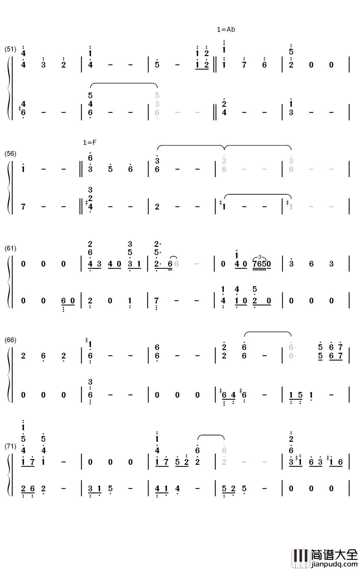 鉄弦アンソロジー钢琴简谱_数字双手_松本淳一