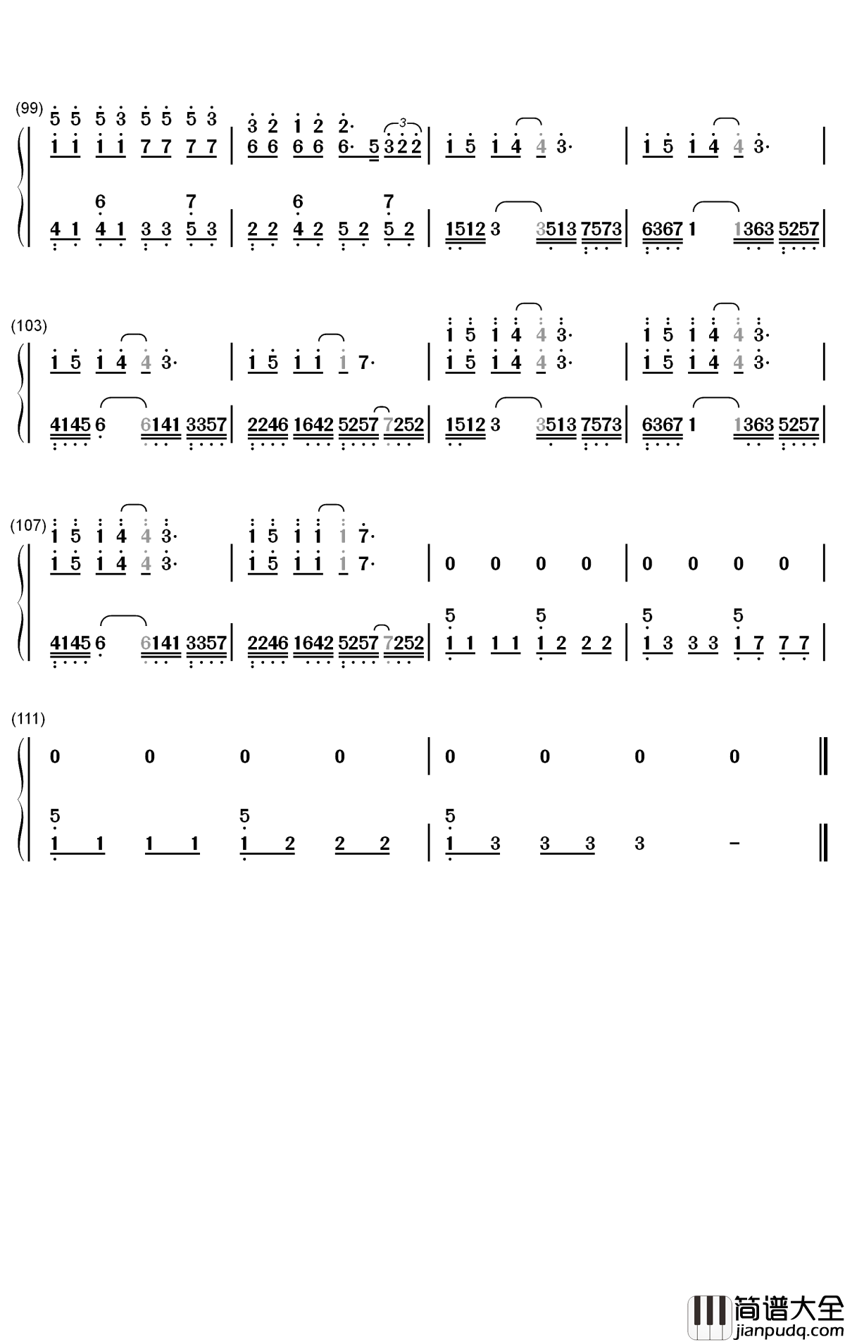 周杰伦钢琴串烧钢琴简谱_数字双手_周杰伦