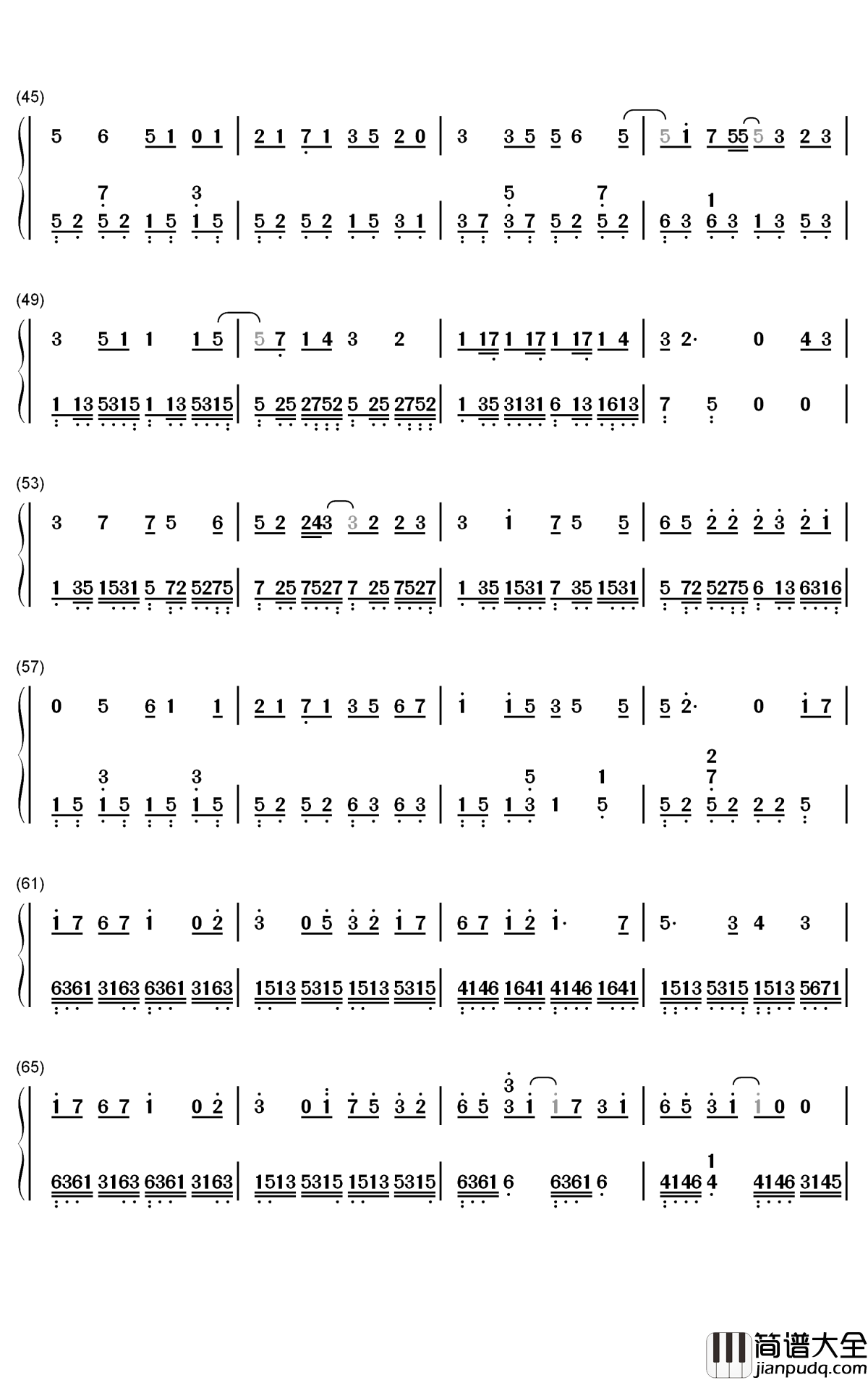 一封孤岛的信钢琴简谱_数字双手_洛天依_著小生