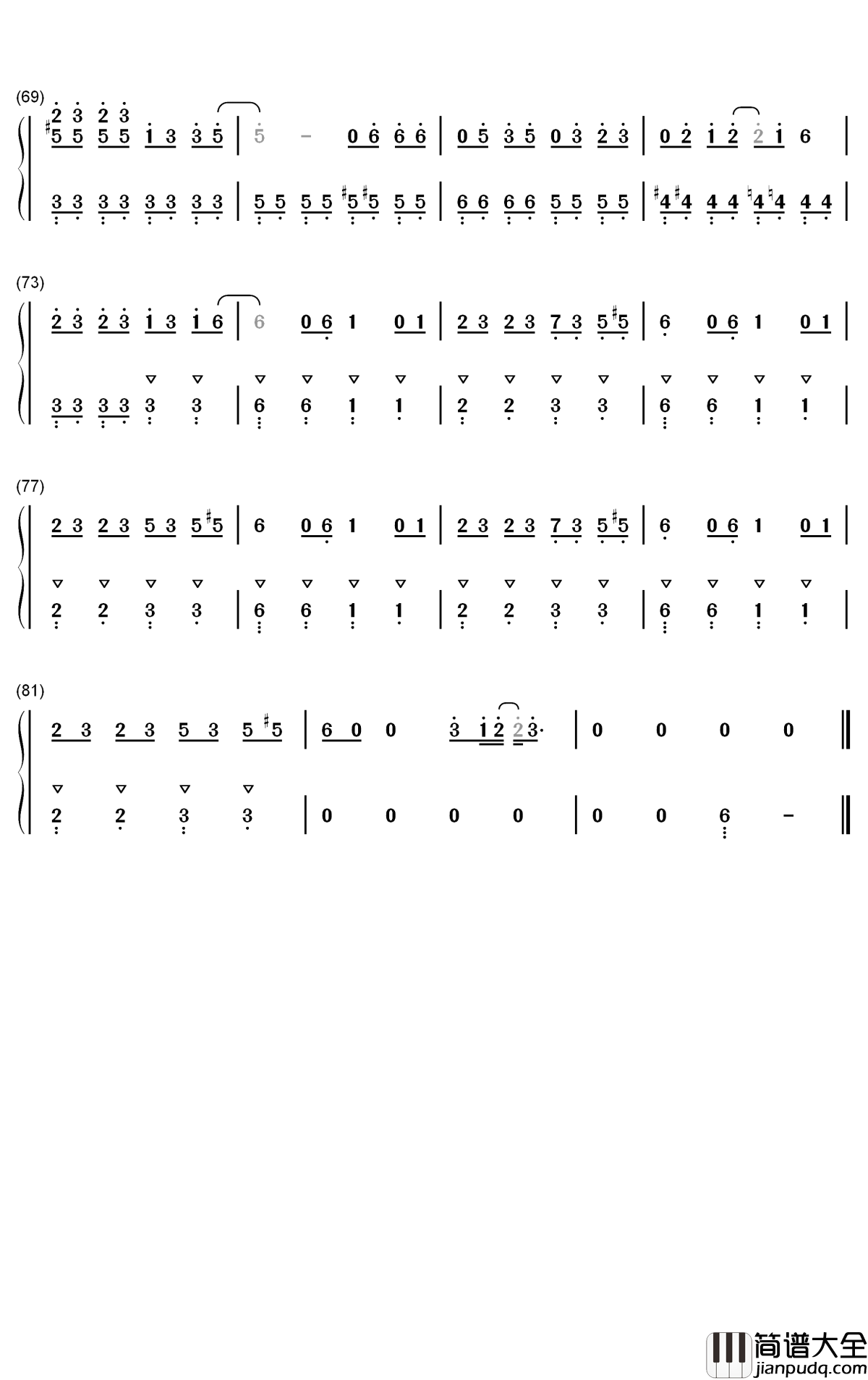 伤心的人别听慢歌钢琴简谱_数字双手_五月天