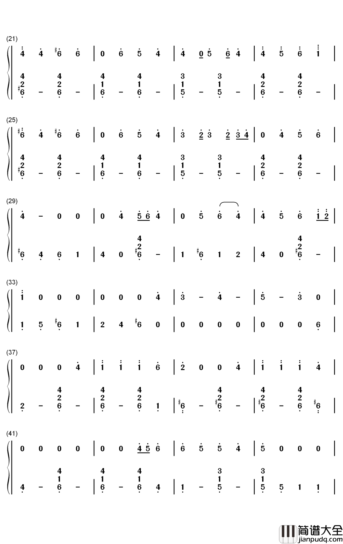 Crying_Sun钢琴简谱_数字双手_Tomoko