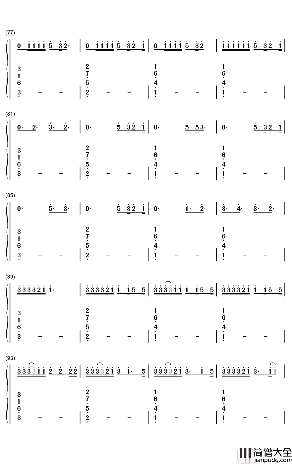 Tommy_Lee钢琴简谱_数字双手_Tyla_Yaweh_Post_Malone