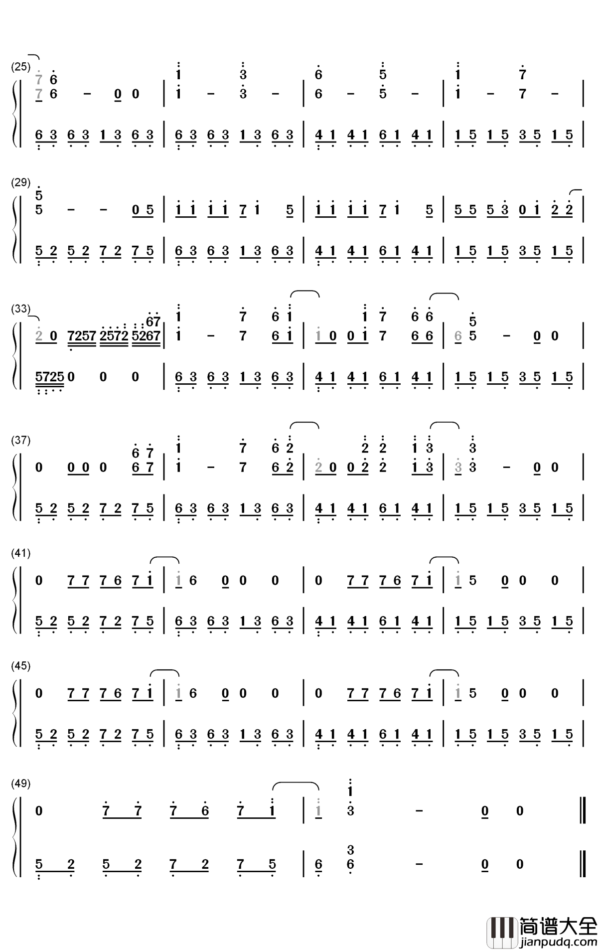 Winter_Flower钢琴简谱_数字双手_Younha_RM