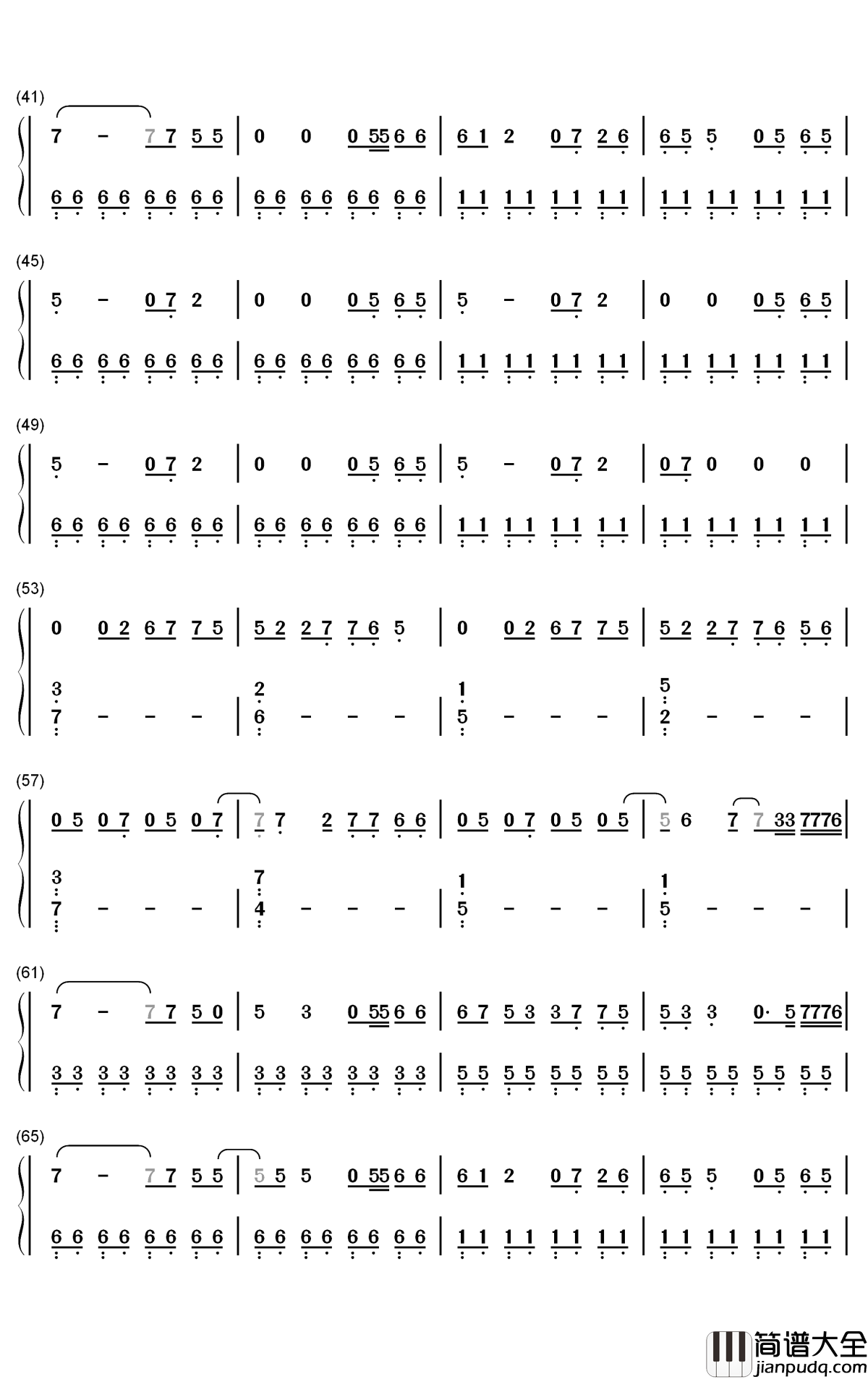 On_Mine钢琴简谱_数字双手_Diplo_Noah_Cyrus