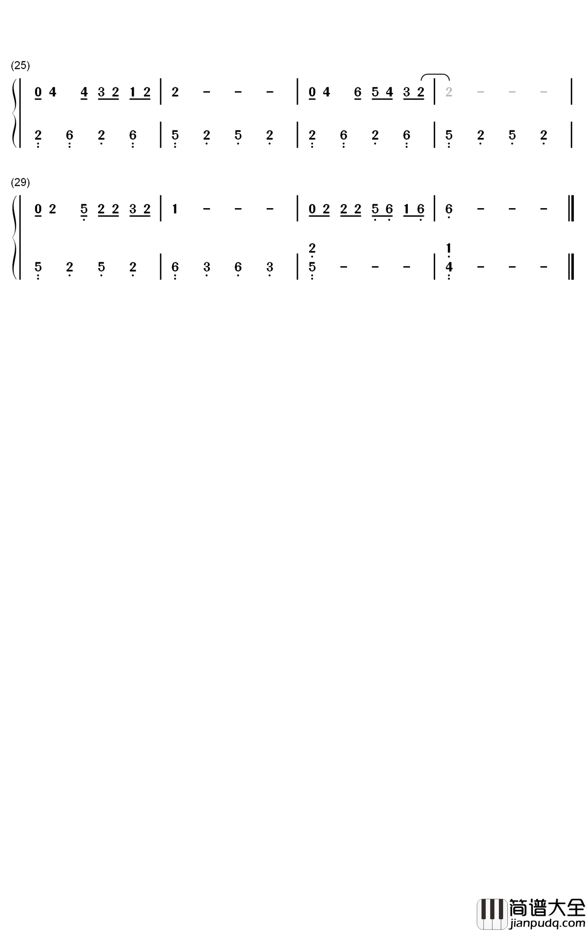 蓝莲花钢琴简谱_数字双手_许巍