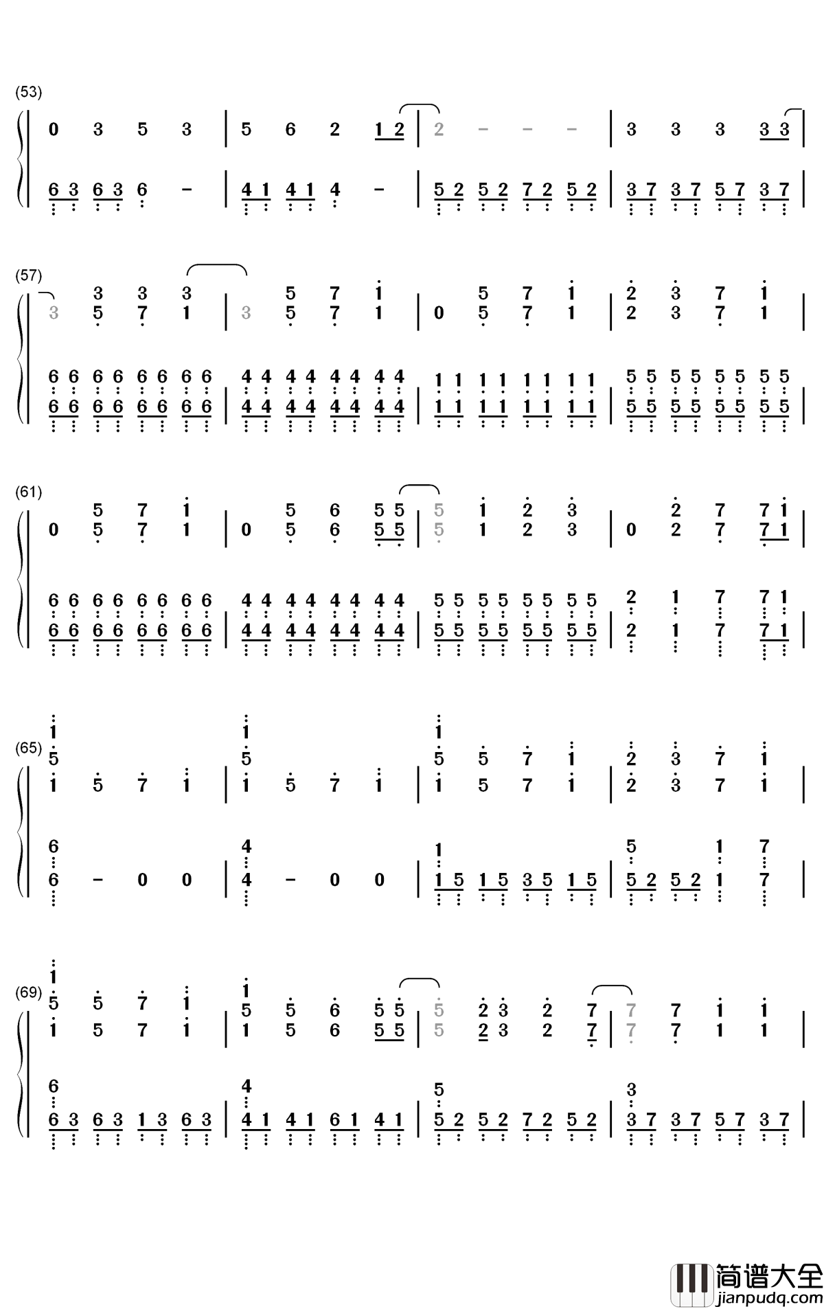 Love_Is_Gone钢琴简谱_数字双手_Slander_Dylan_Matthew
