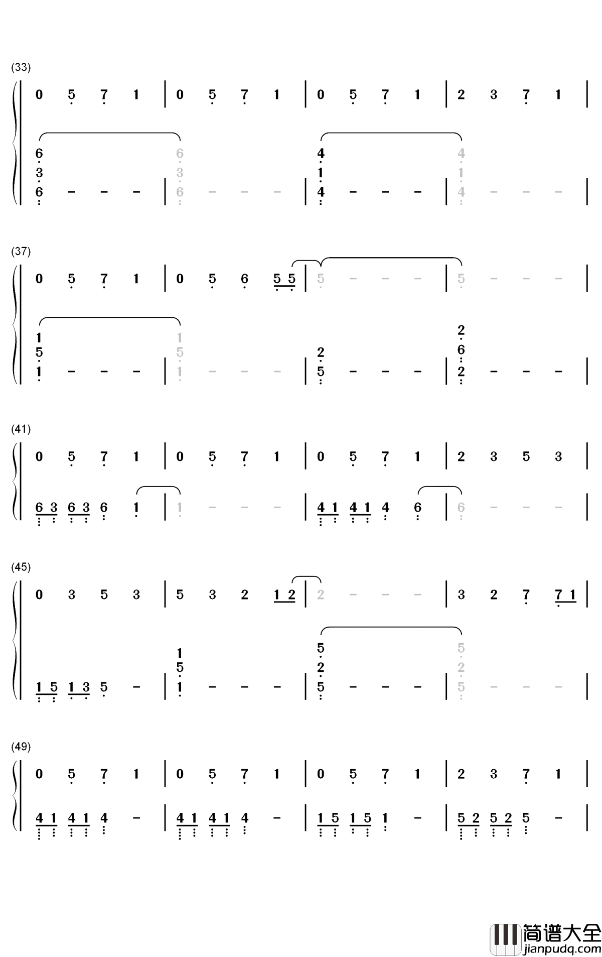 Love_Is_Gone钢琴简谱_数字双手_Slander_Dylan_Matthew