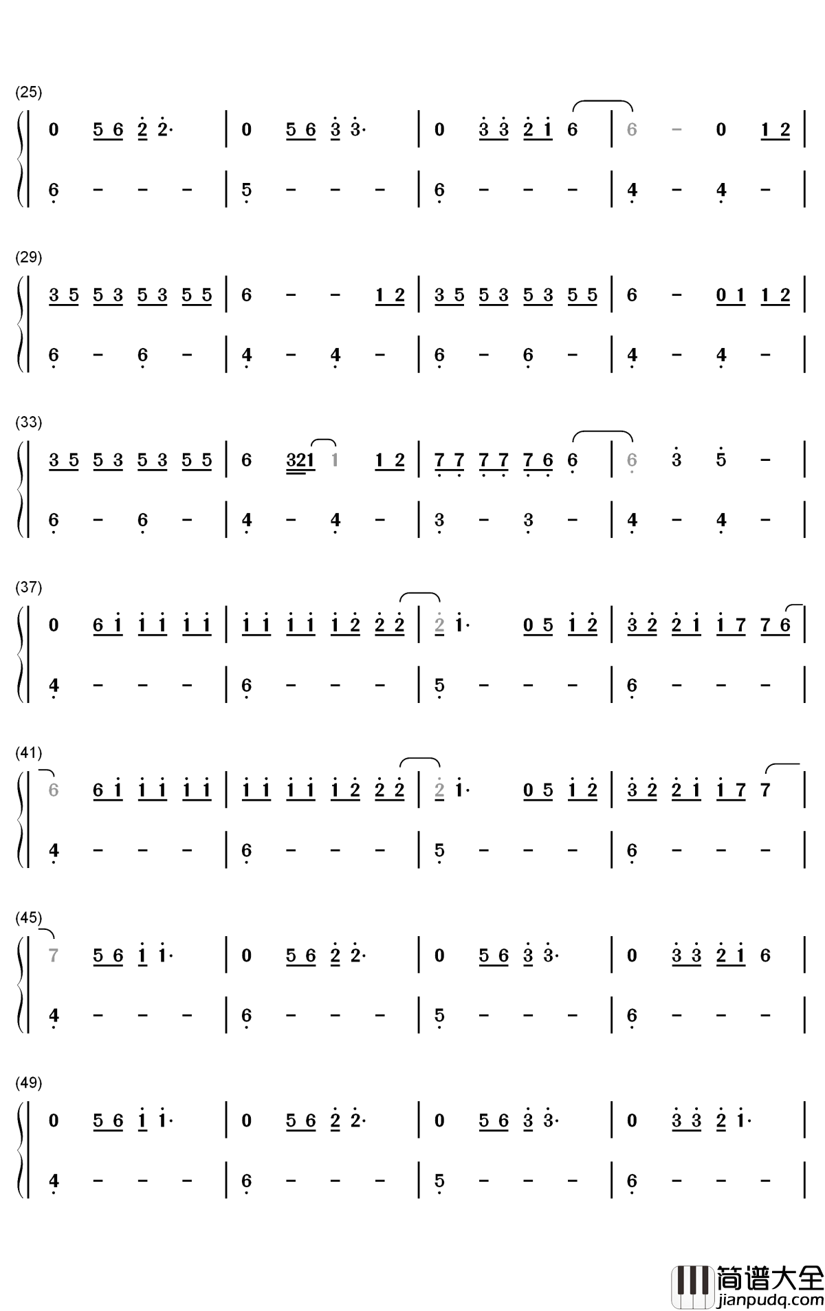 Grace钢琴简谱_数字双手_Lewis_Capaldi