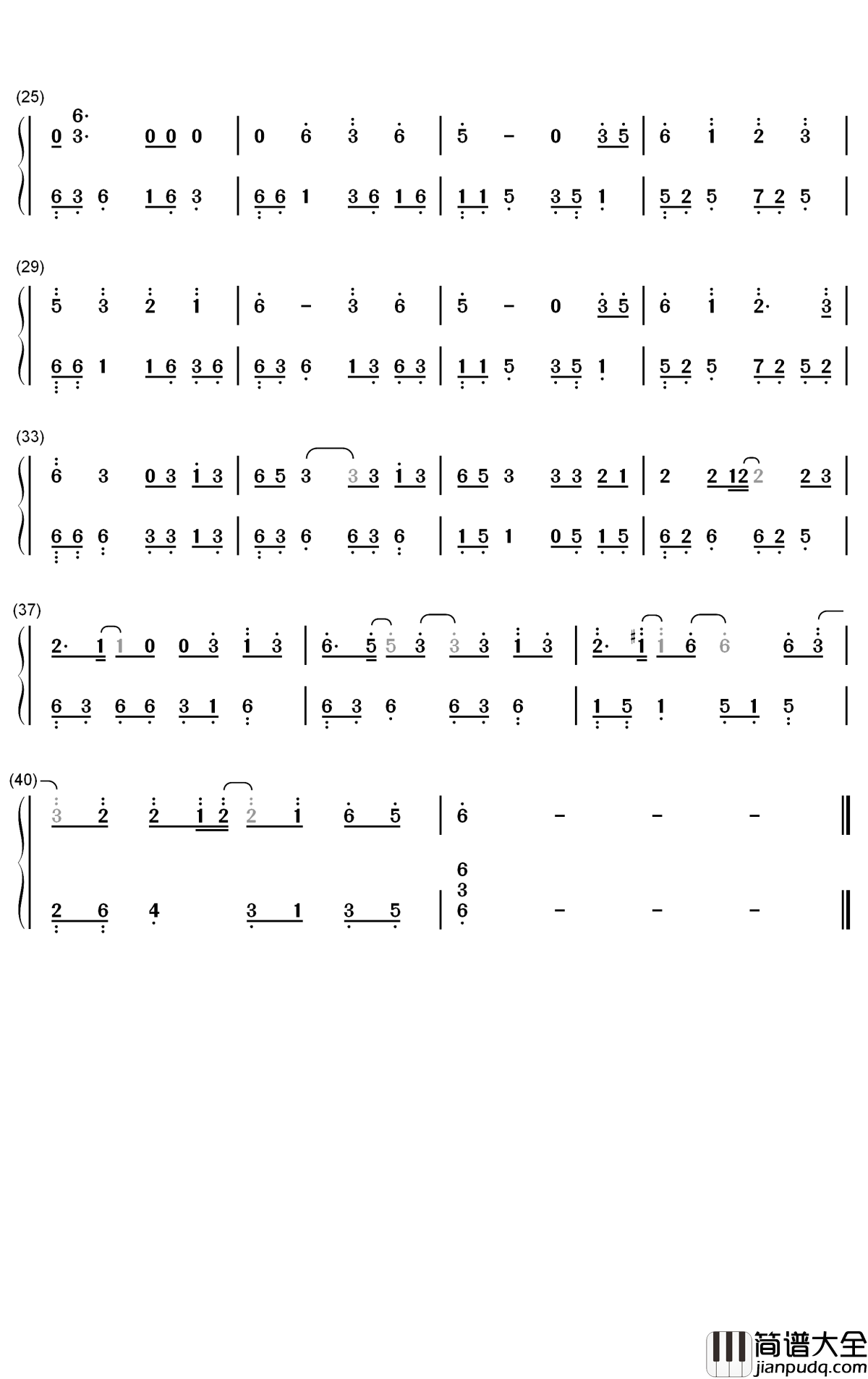 狐言钢琴简谱_数字双手_河图_洛天依