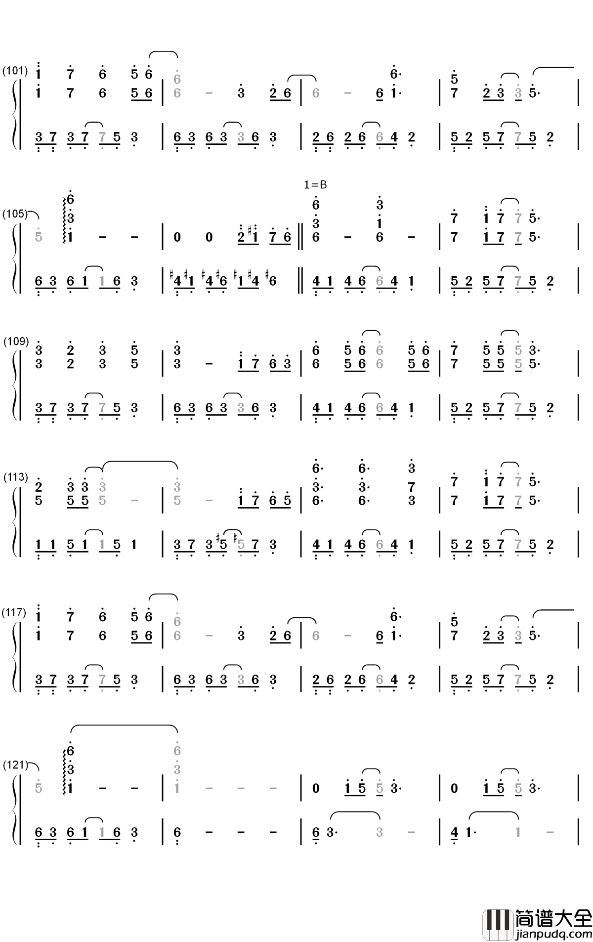 遇萤钢琴简谱_数字双手_CRITTY