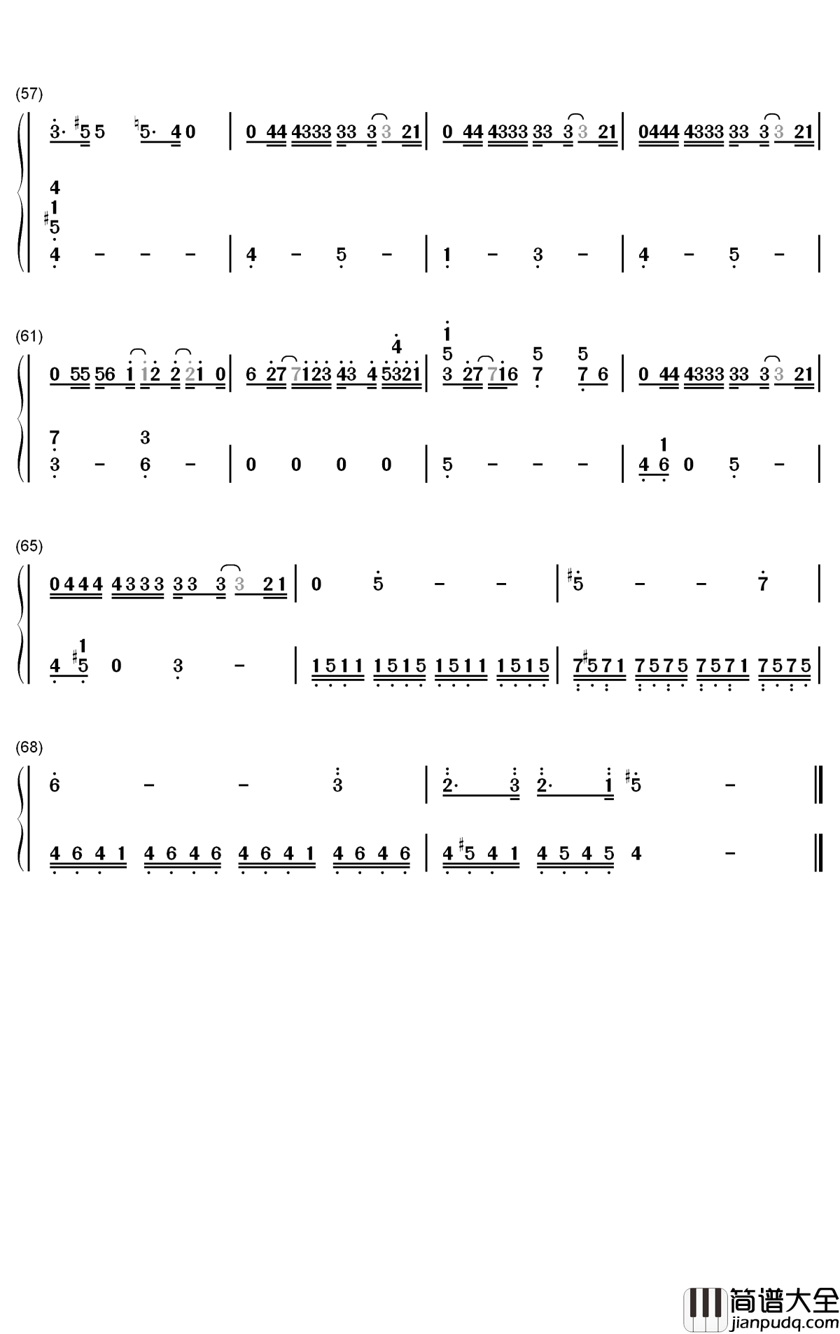 Selfish钢琴简谱_数字双手_Madison_Beer