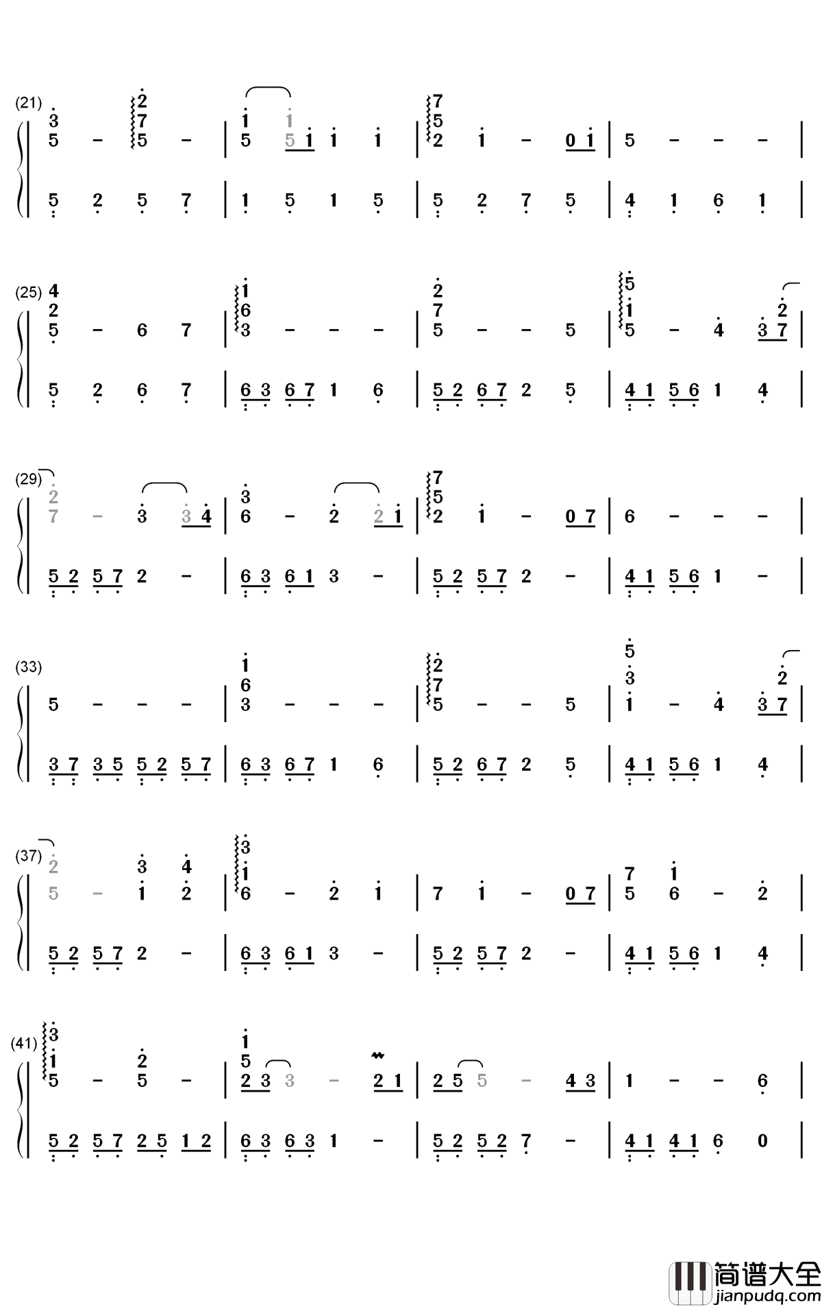 My_Heart_Will_Go_On钢琴简谱_数字双手_Celine_Dion