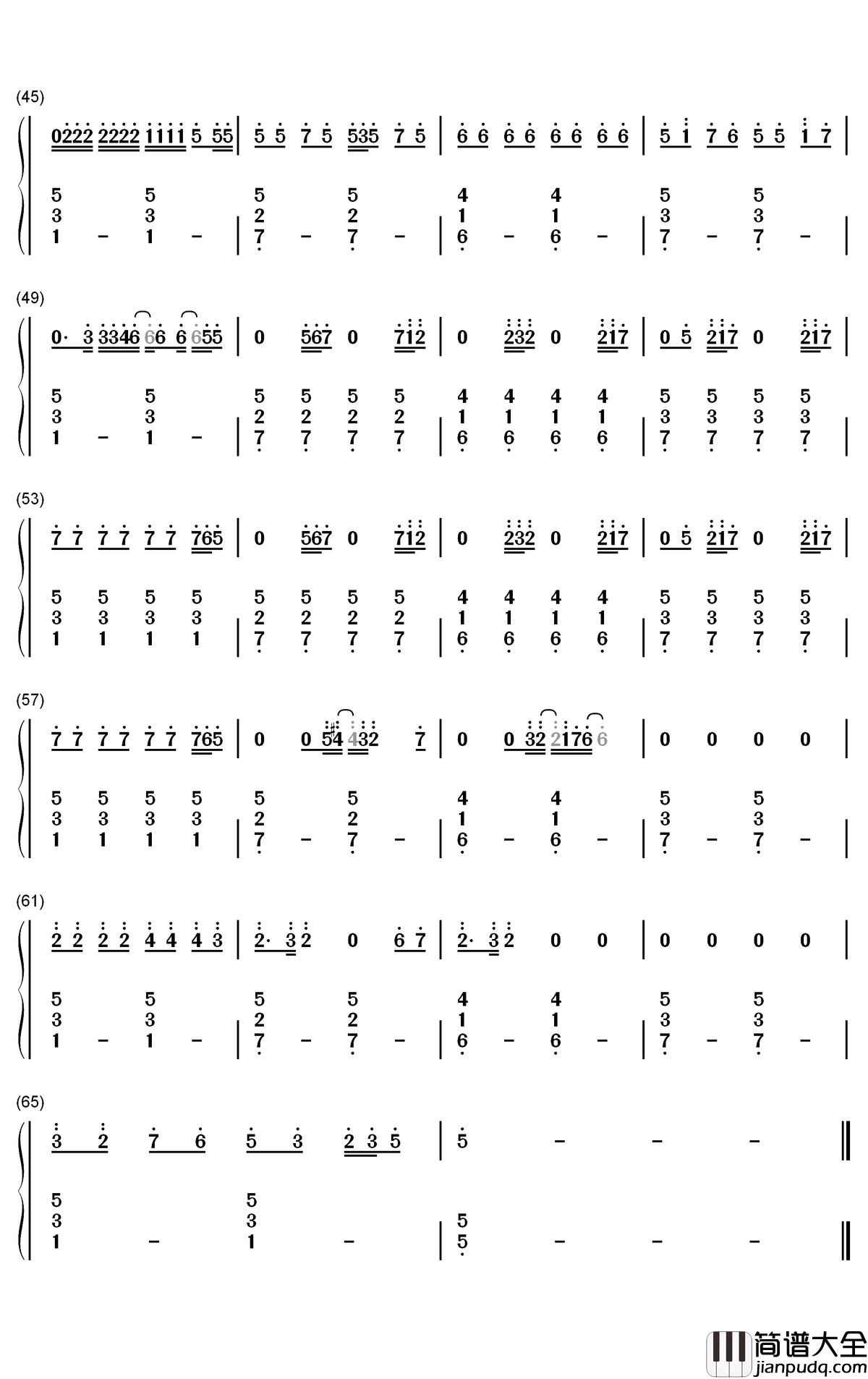 To_Be_Young钢琴简谱_数字双手_Anne_Marie_Doja_Cat