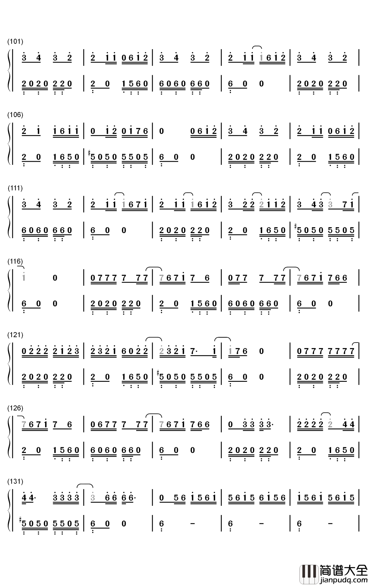 PLACEBO钢琴简谱_数字双手_米津玄師_野田洋次郎