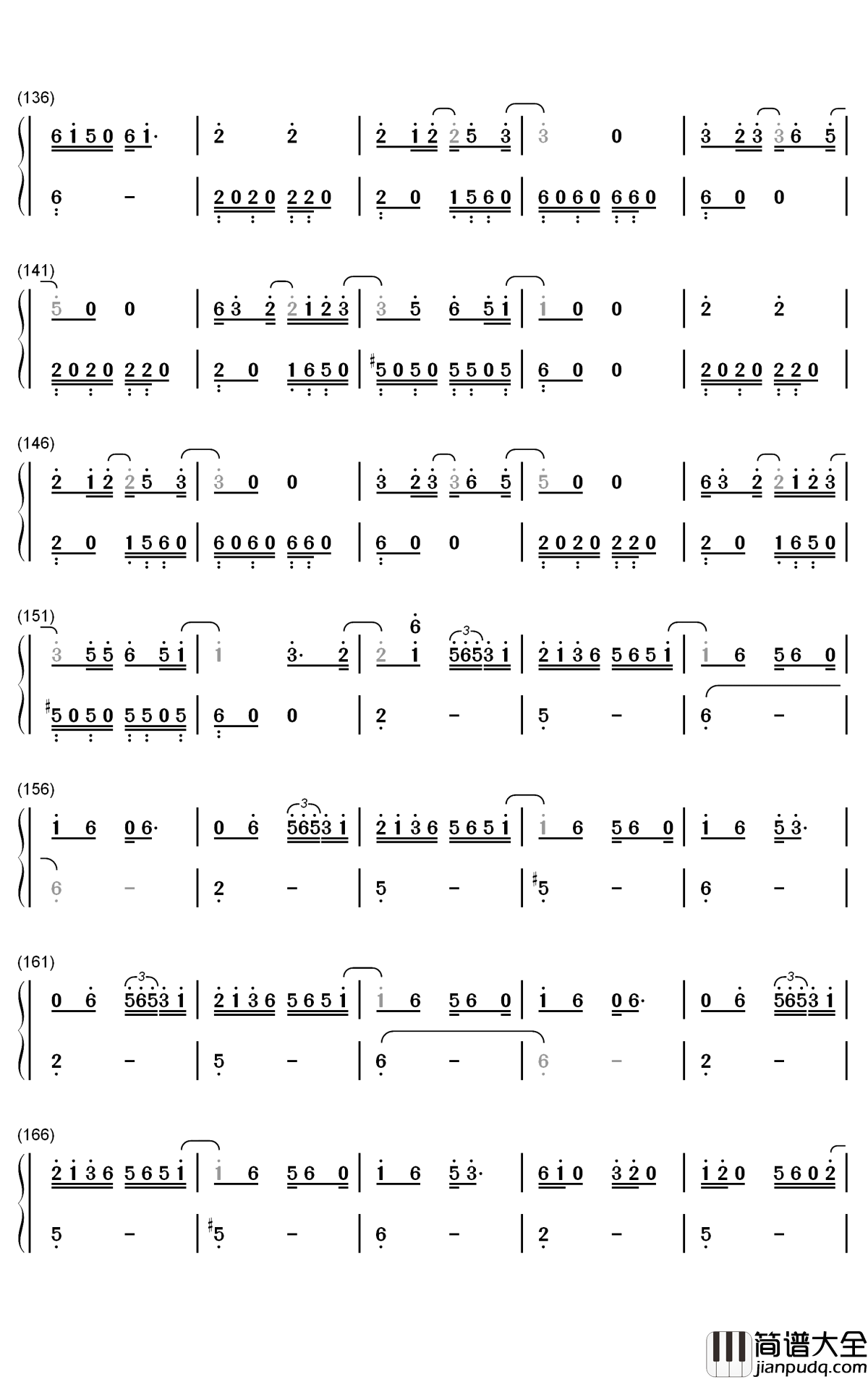 PLACEBO钢琴简谱_数字双手_米津玄師_野田洋次郎