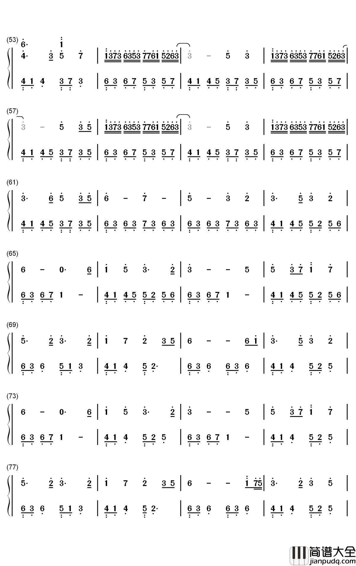 江上清风游钢琴简谱_数字双手_变奏的梦想