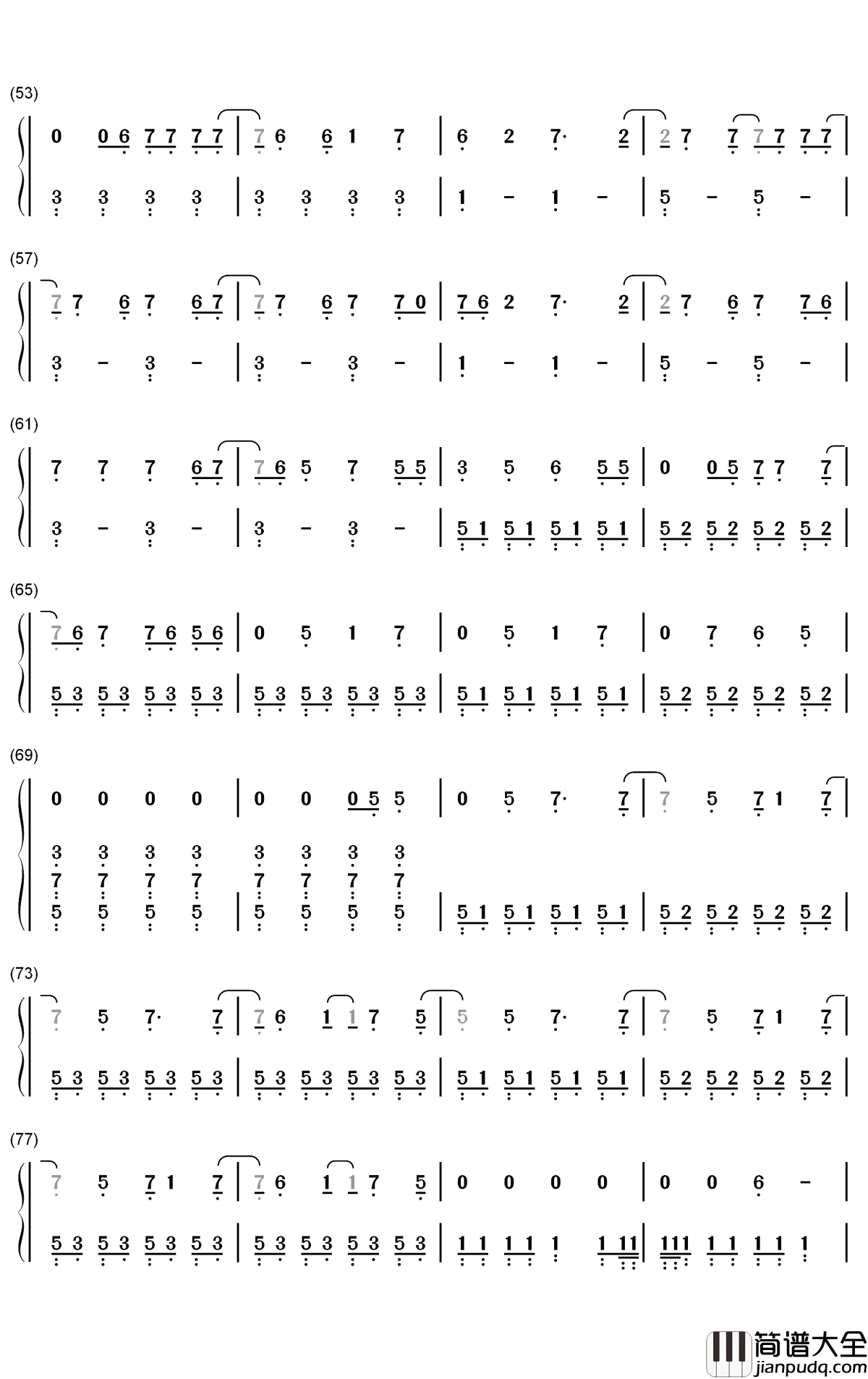 Bloody_Valentine钢琴简谱_数字双手_Machine_Gun_Kelly
