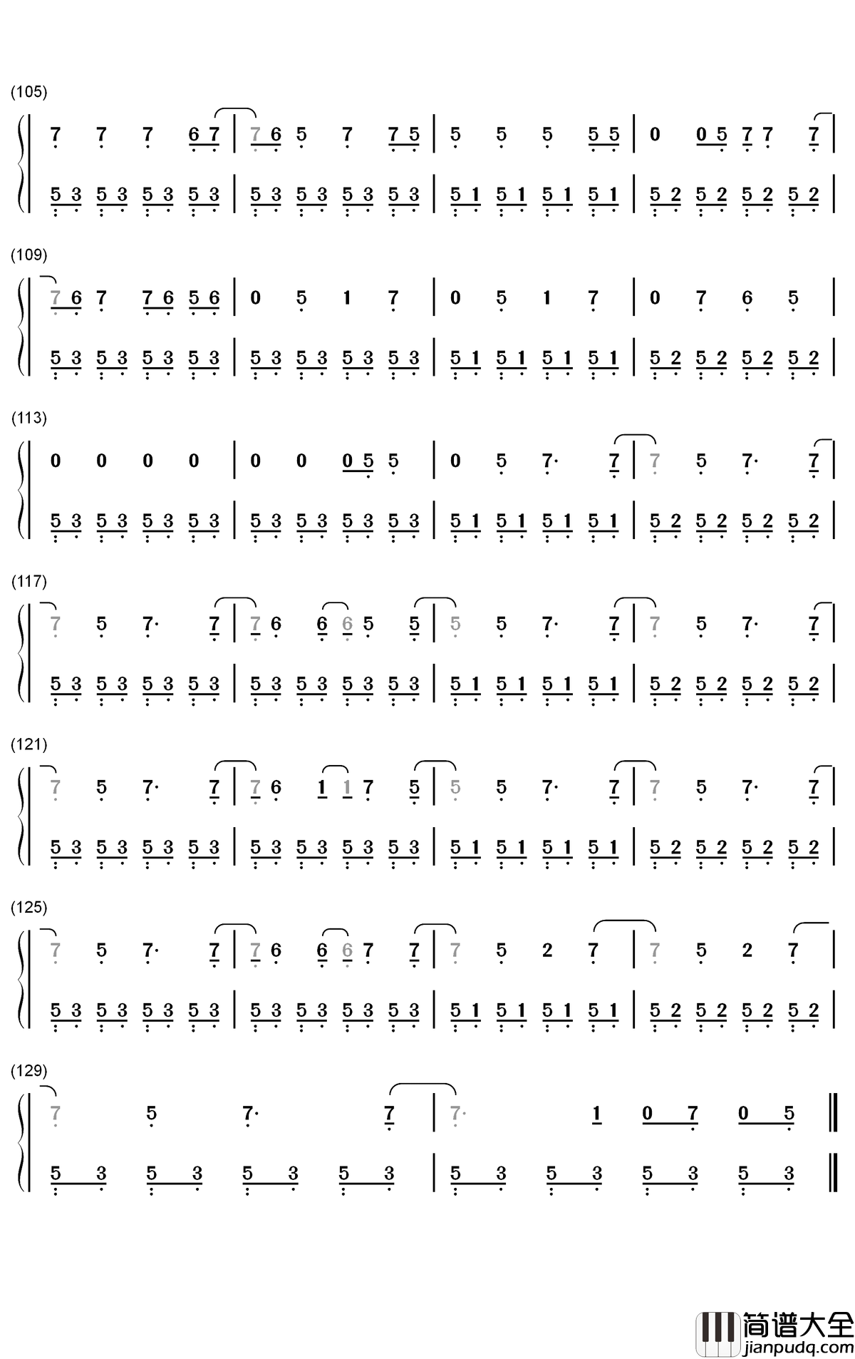 Bloody_Valentine钢琴简谱_数字双手_Machine_Gun_Kelly