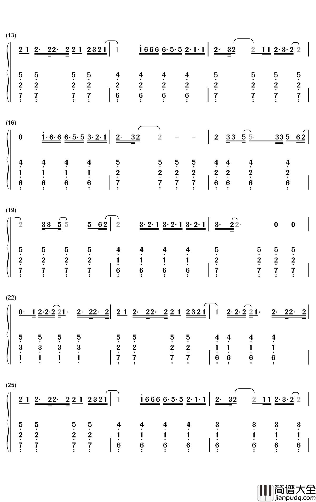 Cardigan钢琴简谱_数字双手_Taylor_Swift