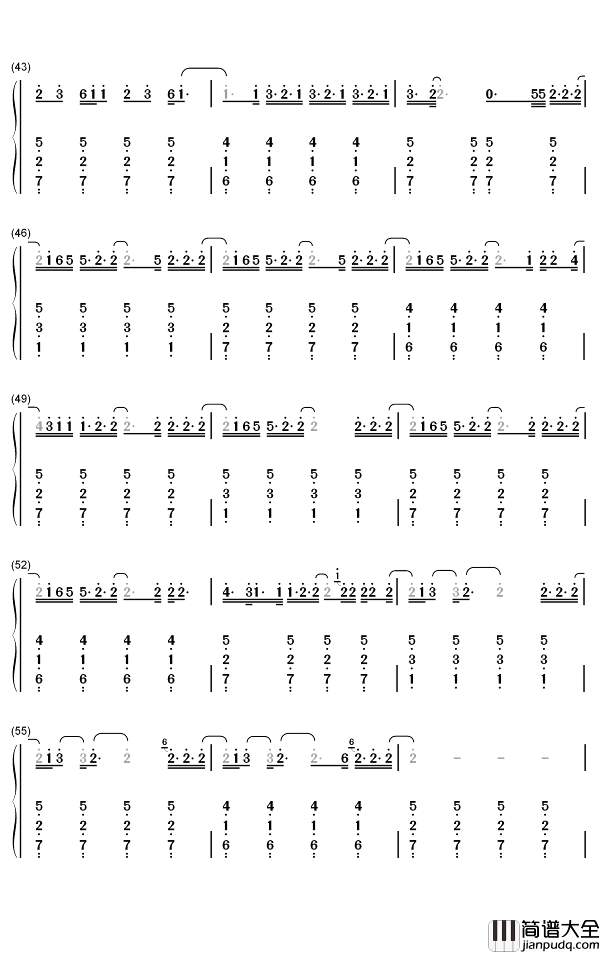 Cardigan钢琴简谱_数字双手_Taylor_Swift