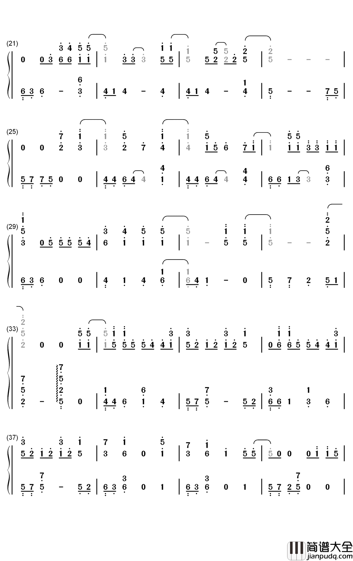 Us_Again钢琴简谱_数字双手_Seventeen