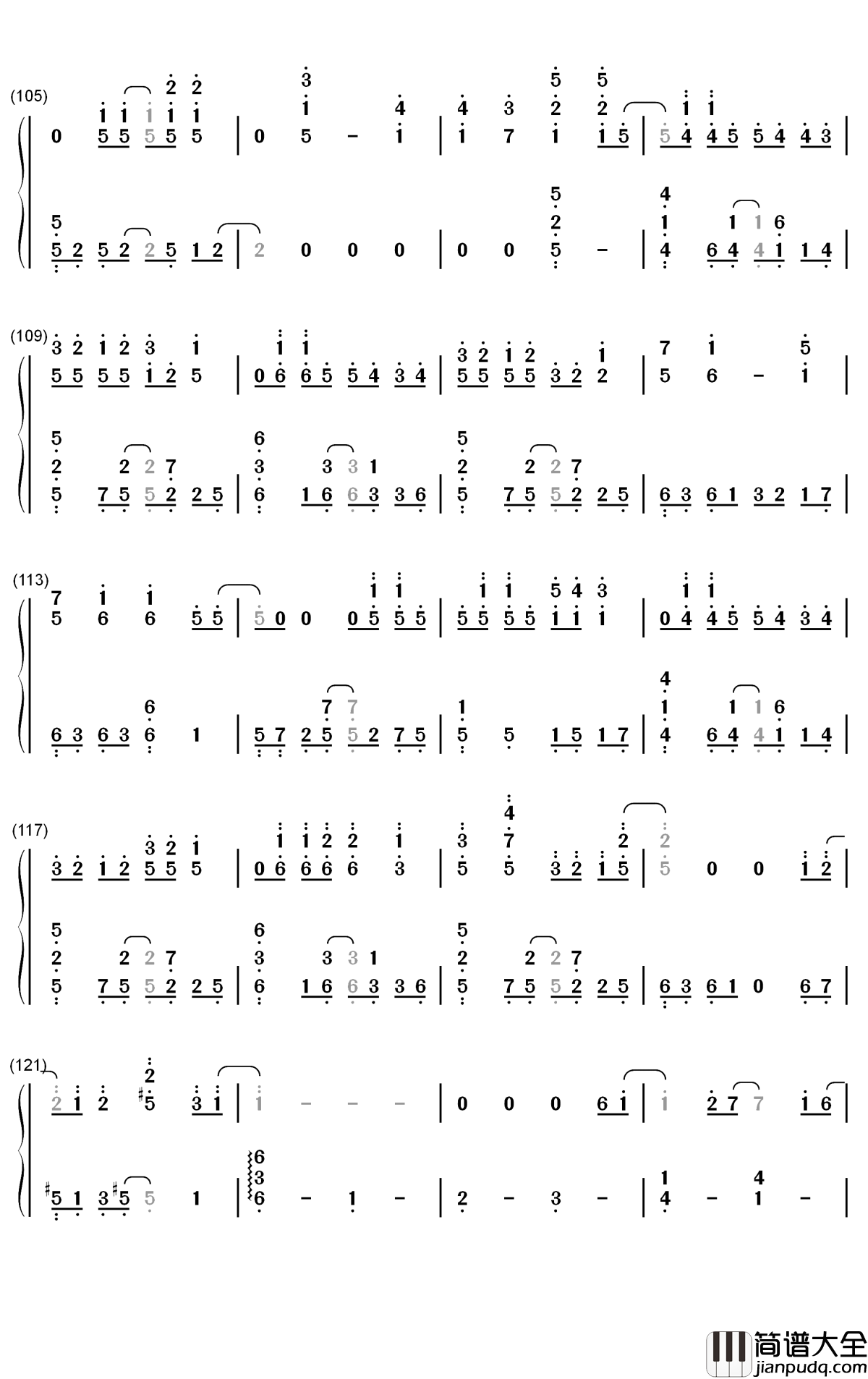 Us_Again钢琴简谱_数字双手_Seventeen